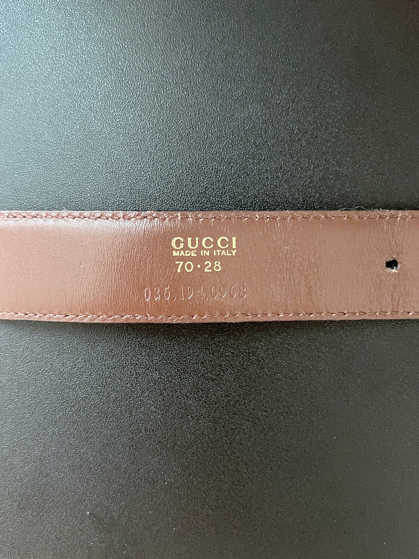 Gucci馬蹄金色皮帶扣罕有雙面啡黑色皮帶 日本中古二手Vintage