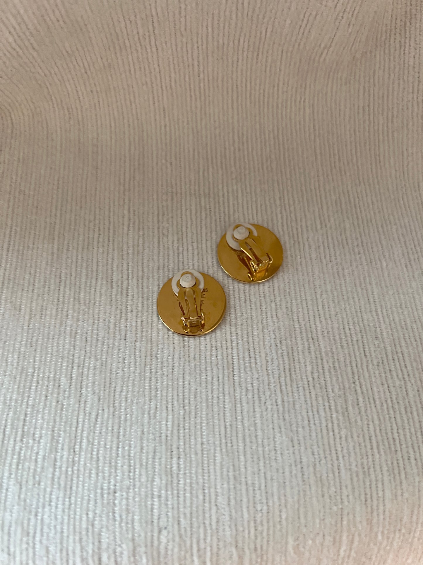 Hermes Clip-on earrings經典金色耳夾 原裝盒 美品 日本Vintage