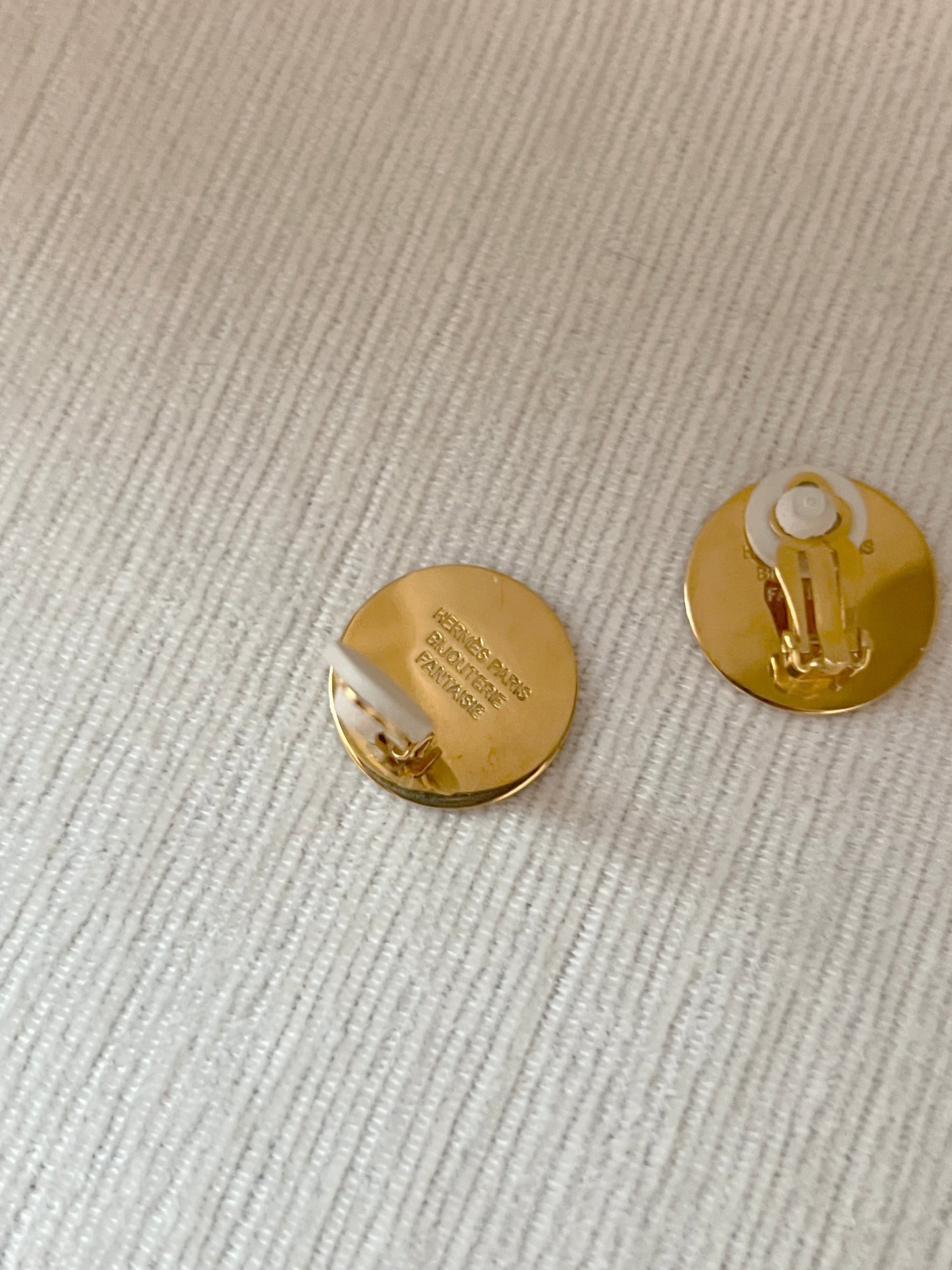 Hermes Clip-on earrings經典金色耳夾 原裝盒 美品 日本Vintage