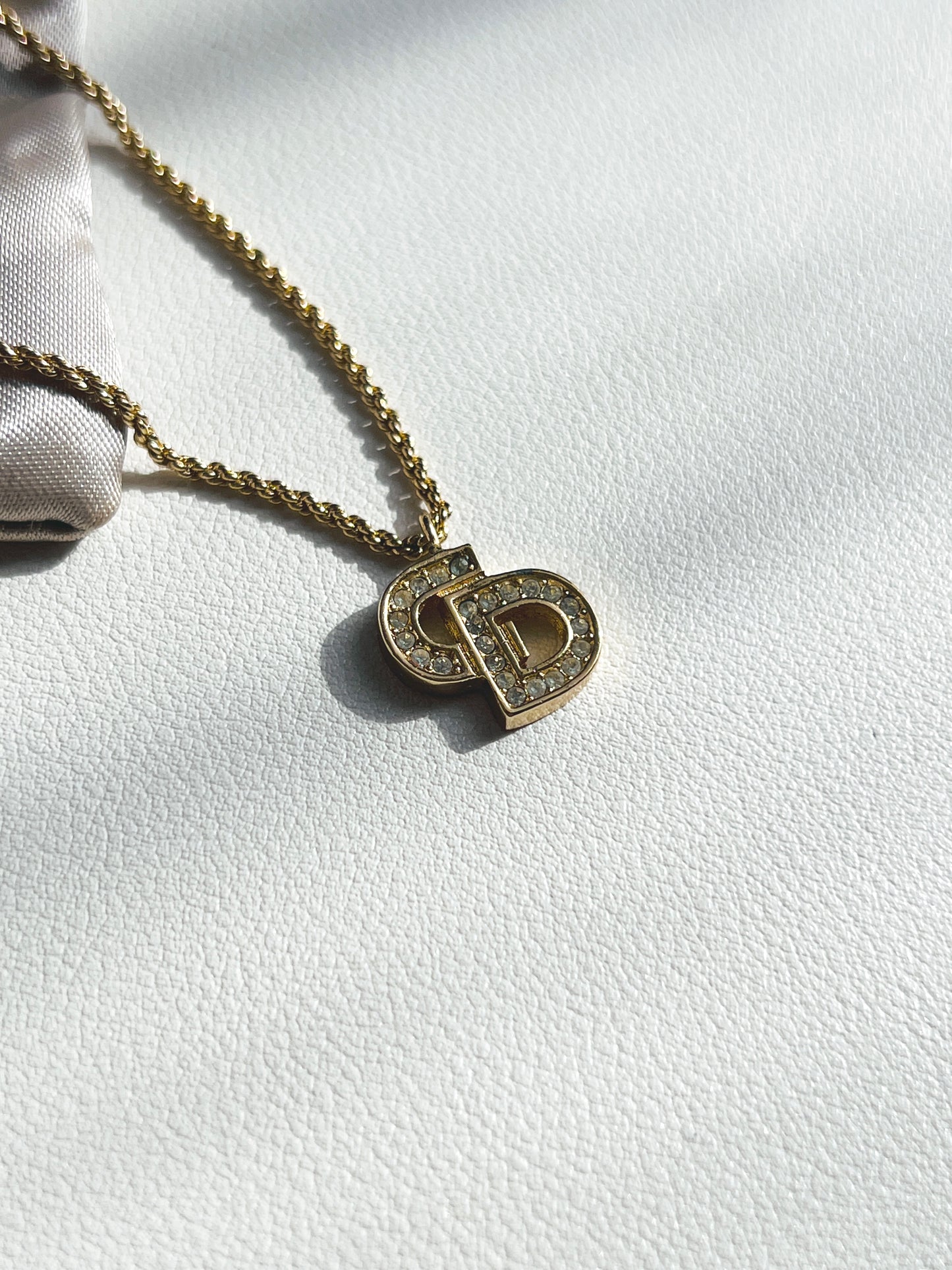 Dior CD水鑽頸鏈項鏈