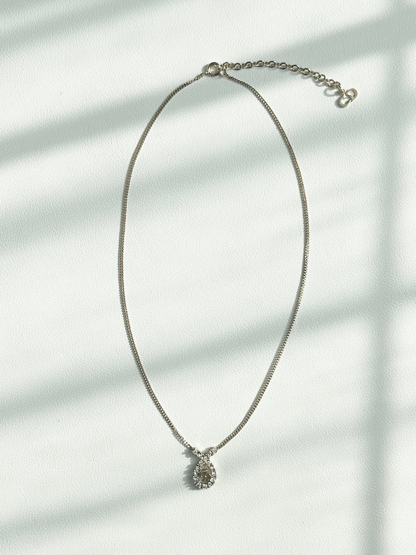 Dior Vintage Necklace 金色水滴型水鑽項頸鏈