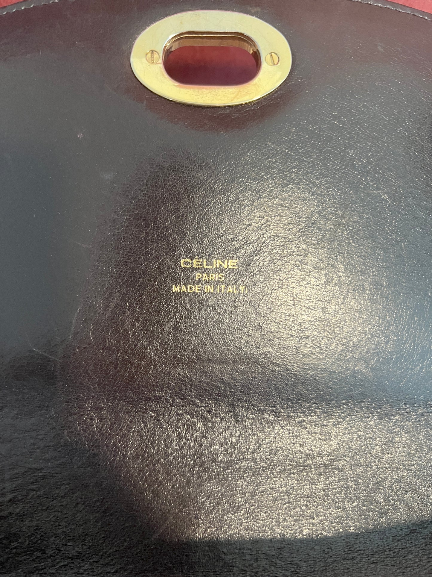 Celine 中古馬車扣啡色腋下包肩背側背斜背袋 日本vintage