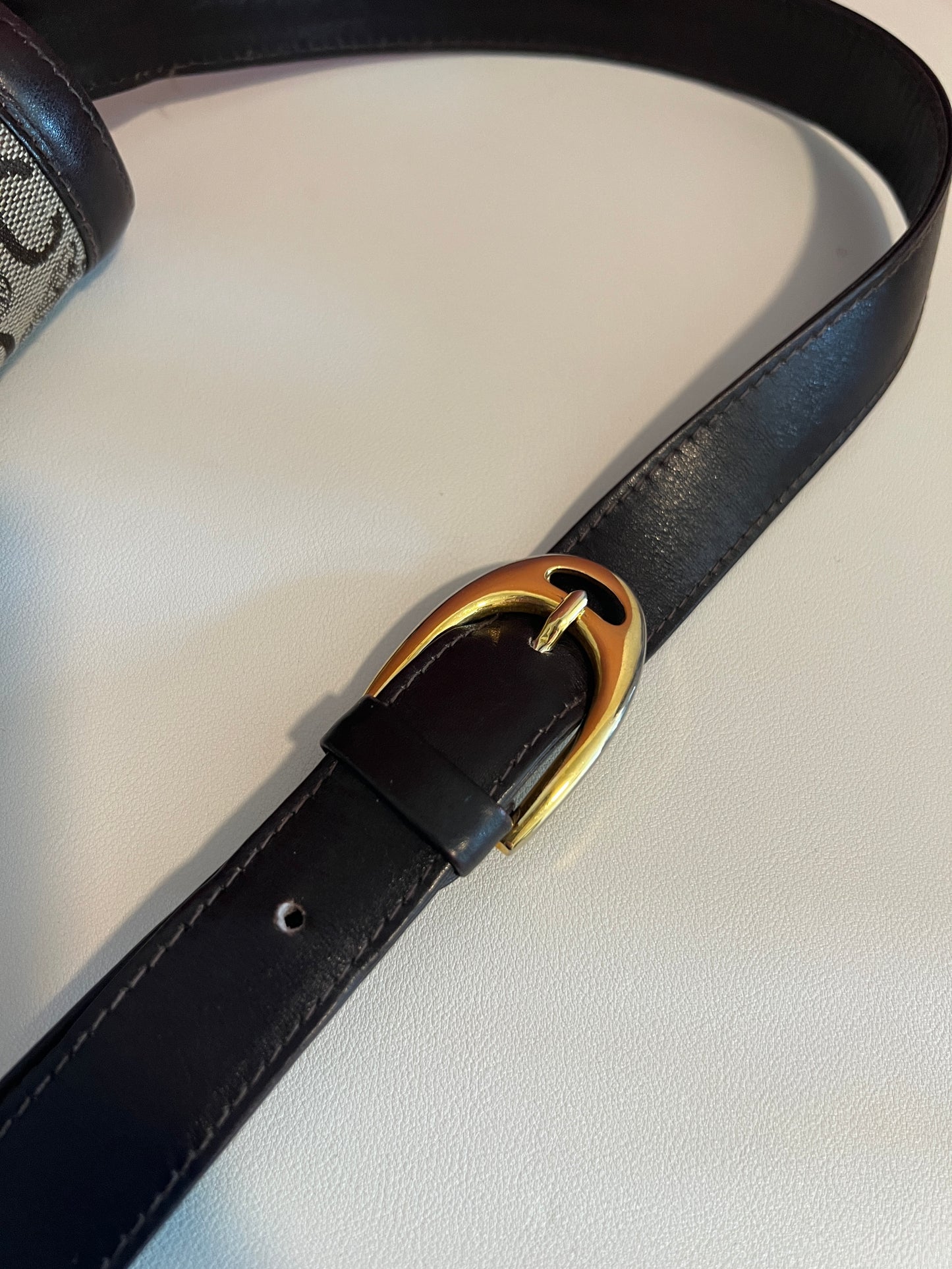 Celine 中古馬車扣啡色腋下包肩背側背斜背袋 日本vintage