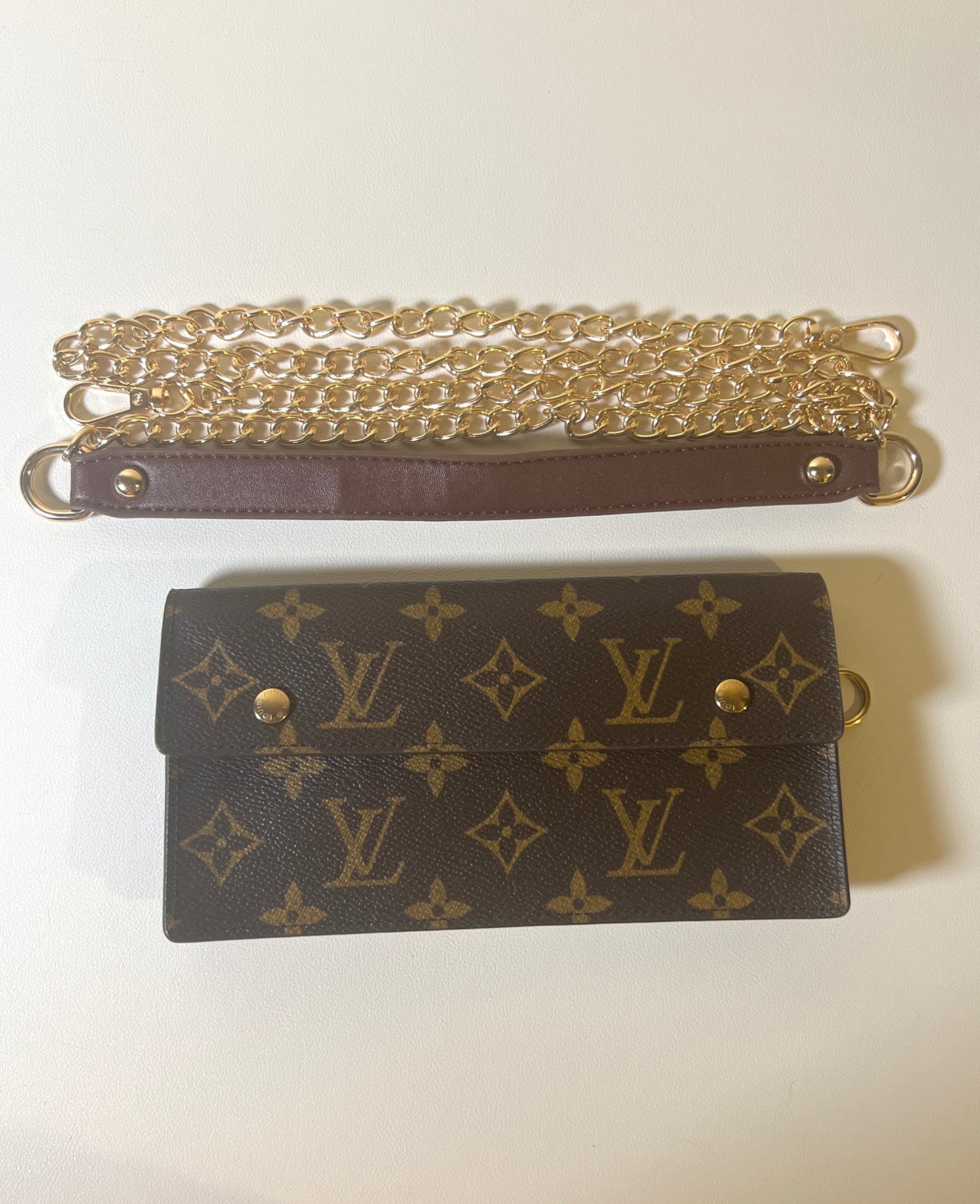 LV中古老花多層格手拿包 送長肩帶 原裝盒 禮物首選