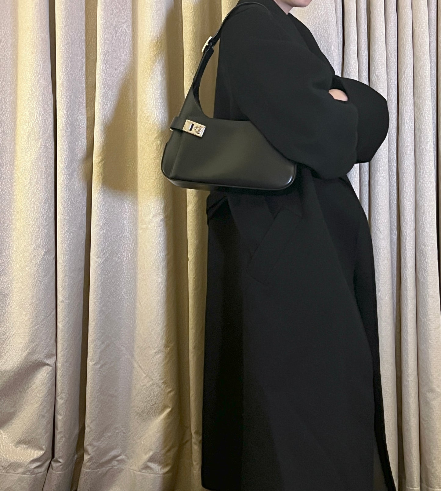 Ferragamo Gancini Buckle Bag 絕版氣質馬蹄扣手提肩背腋下包