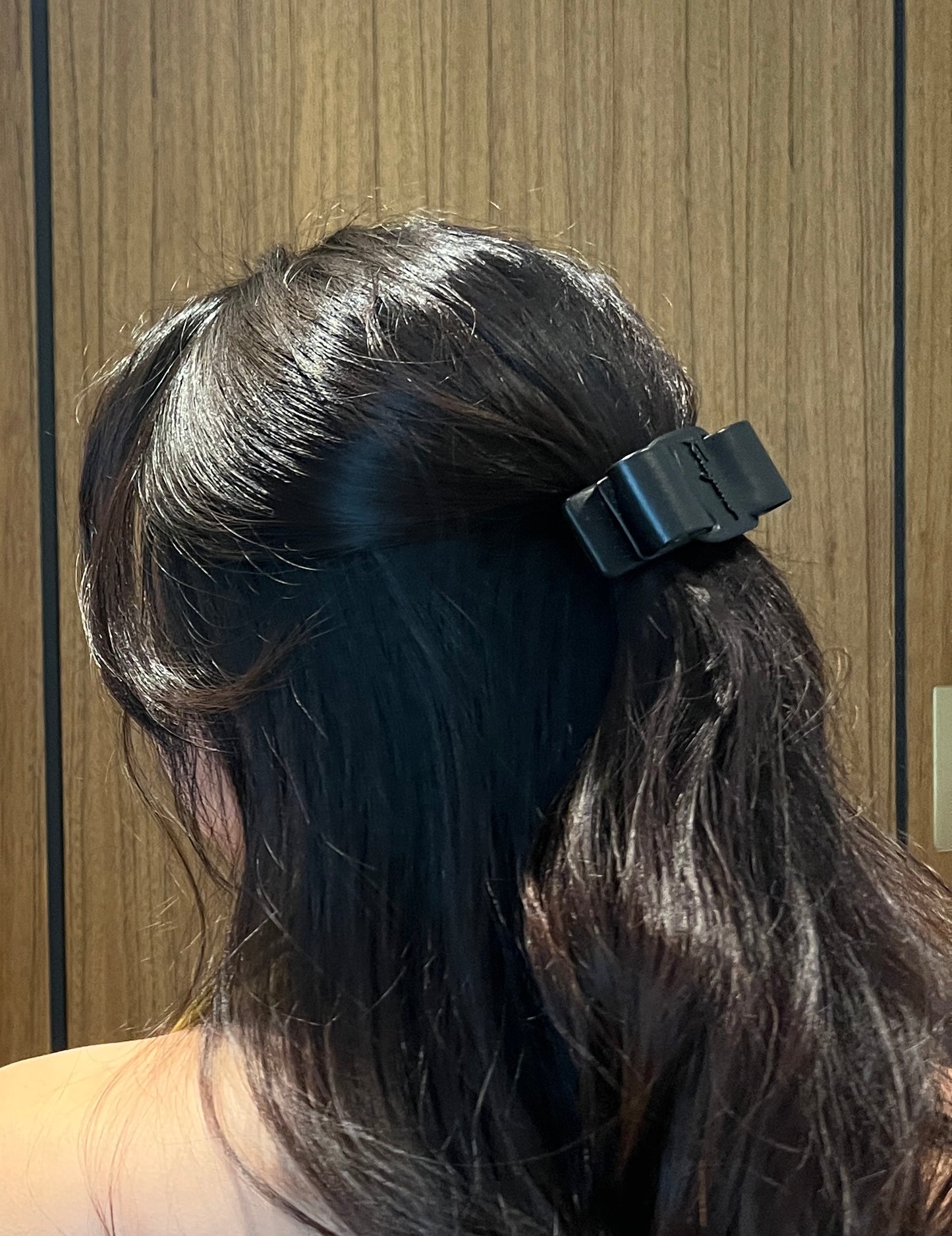 Ferragamo皮革蝴蝶結氣質髮夾 原裝盒塵袋 日本中古二手vintage