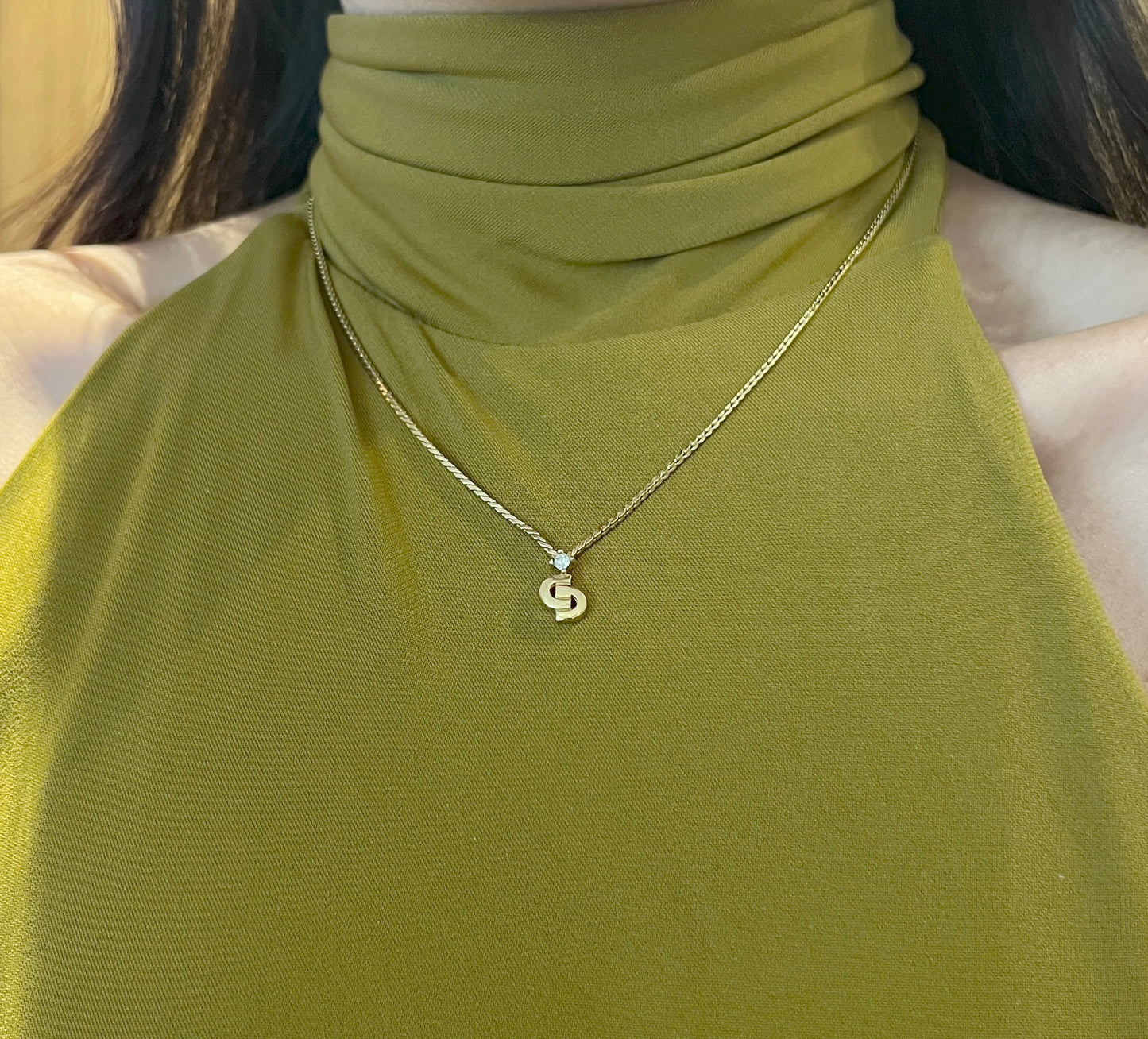 Dior CD水鑽頸鏈項鏈