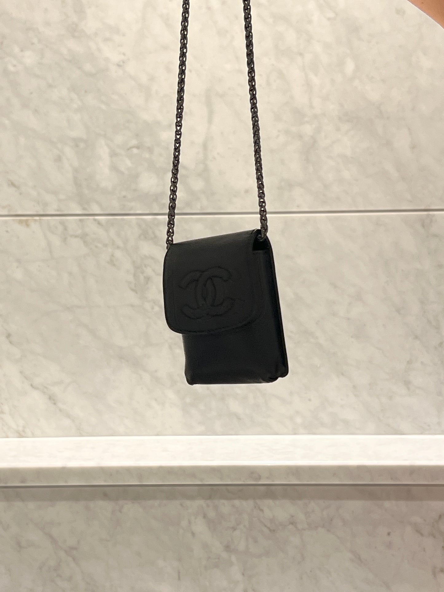 1997-1999 CHANEL魚子醬手提袋斜肩側肩包 送肩帶 日本中古二手Vintage