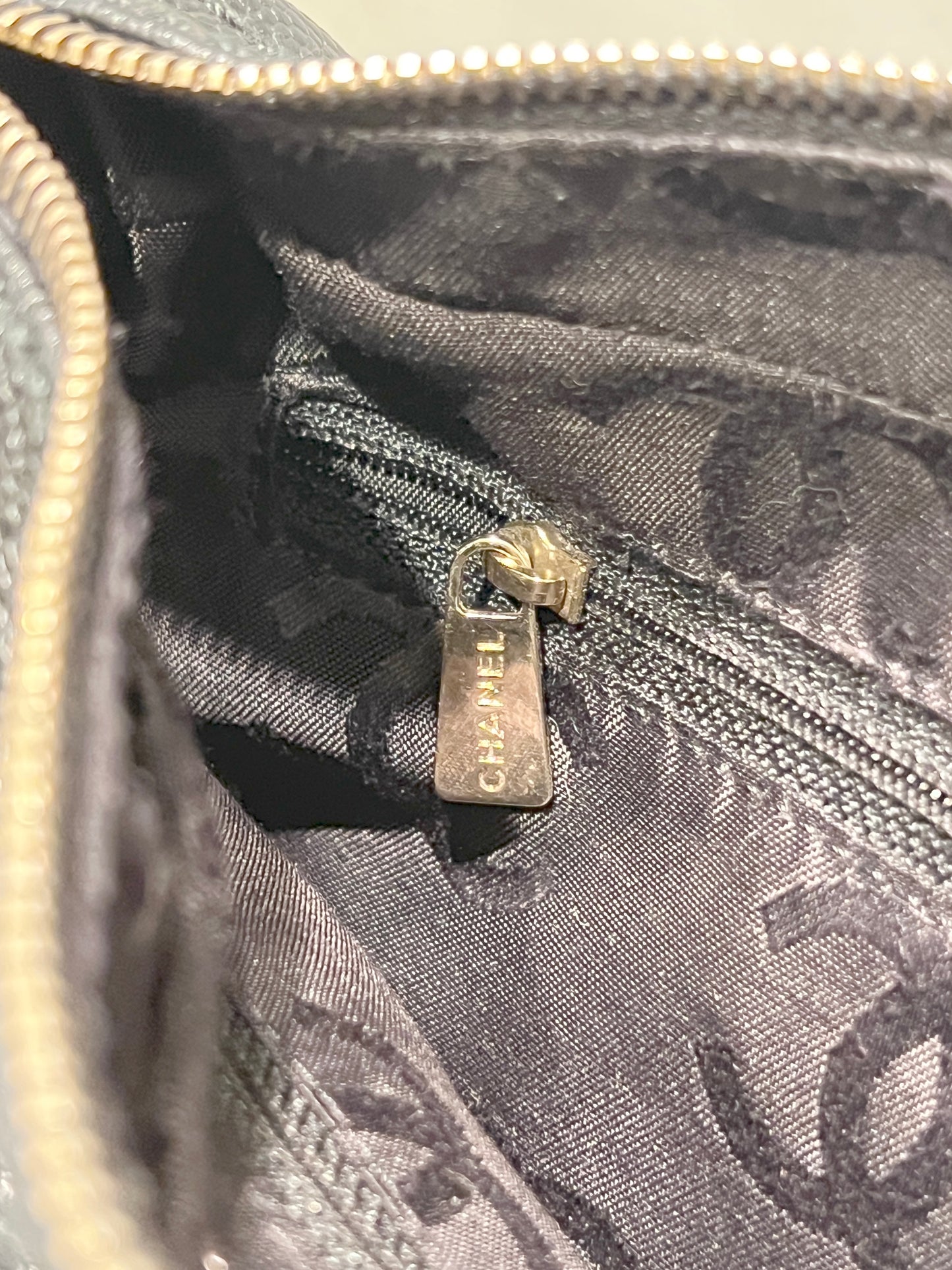 Chanel hobo木連接黑色手袋肩側背包 有卡貼 絕版稀有中古美品