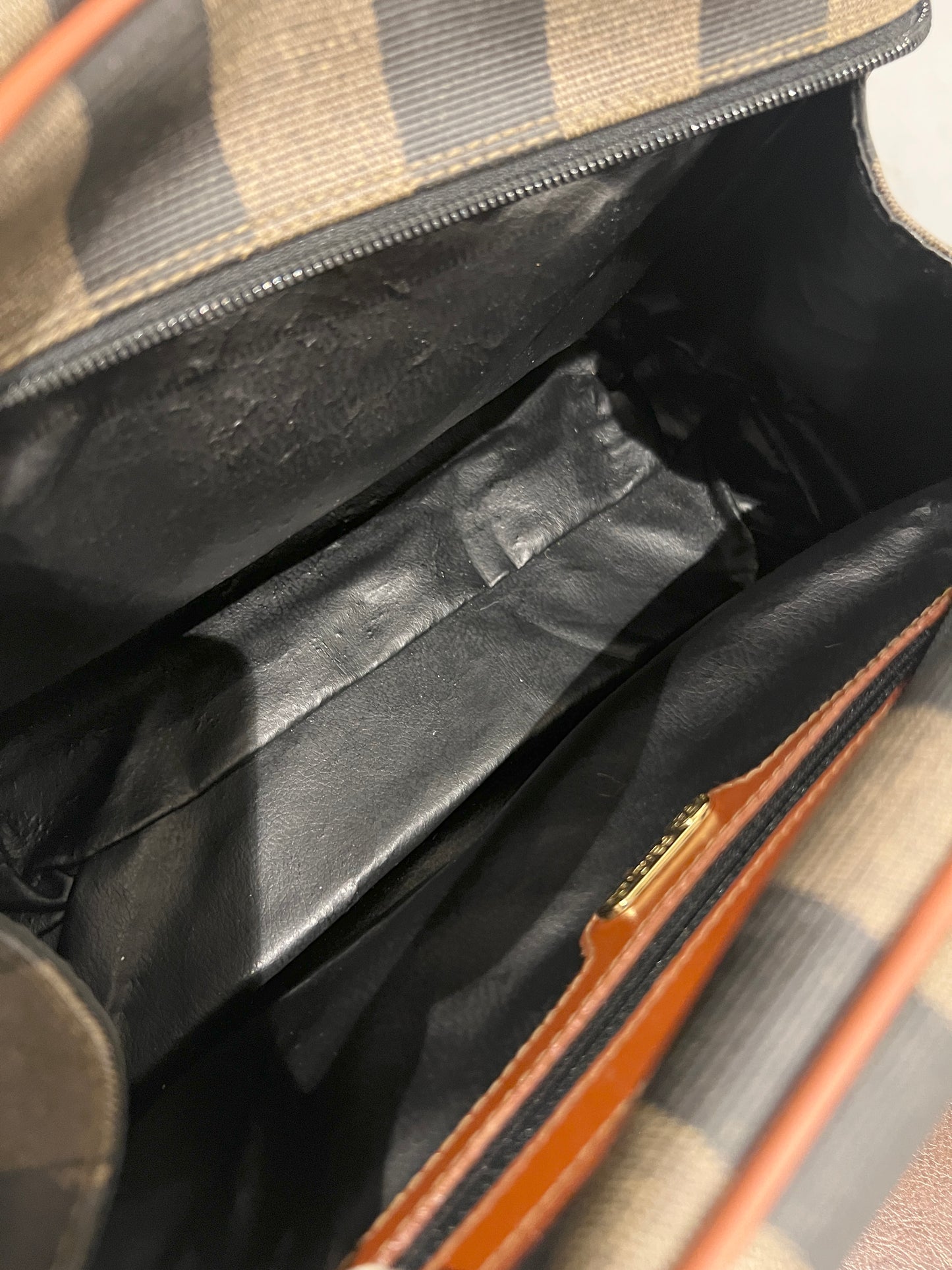 Fendi波士頓斜揹手提肩背包 原裝肩帶 皮革品牌拉鍊