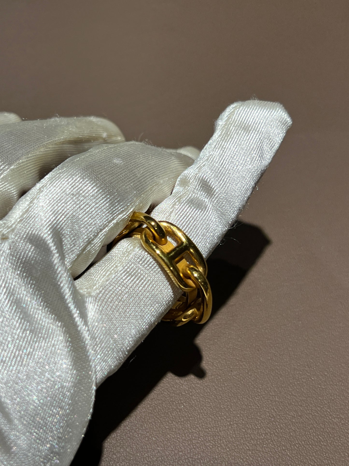 Hermes scarf ring 90 金色經典豬鼻絲巾扣環
