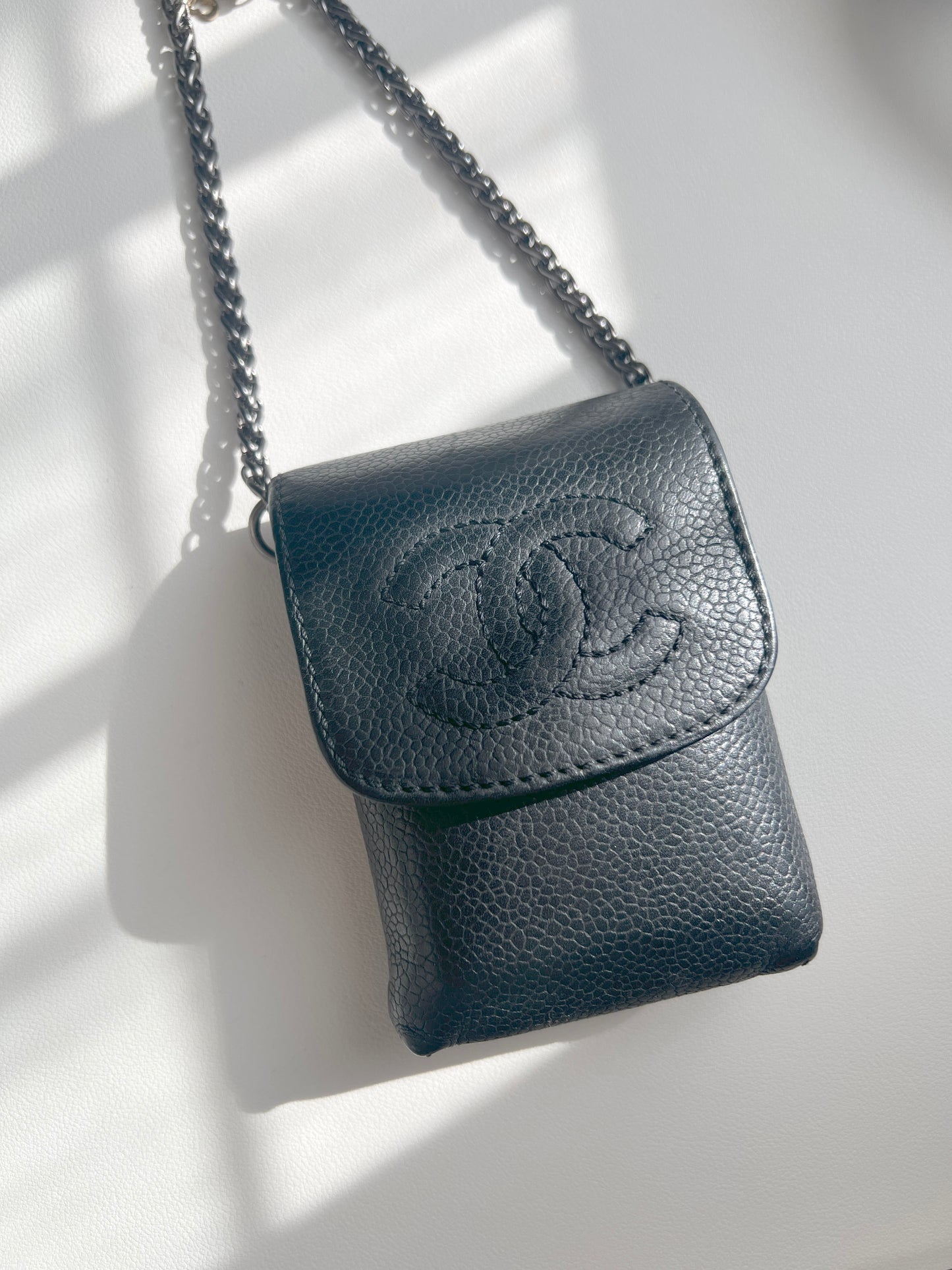 1997-1999 CHANEL魚子醬手提袋斜肩側肩包 送肩帶 日本中古二手Vintage