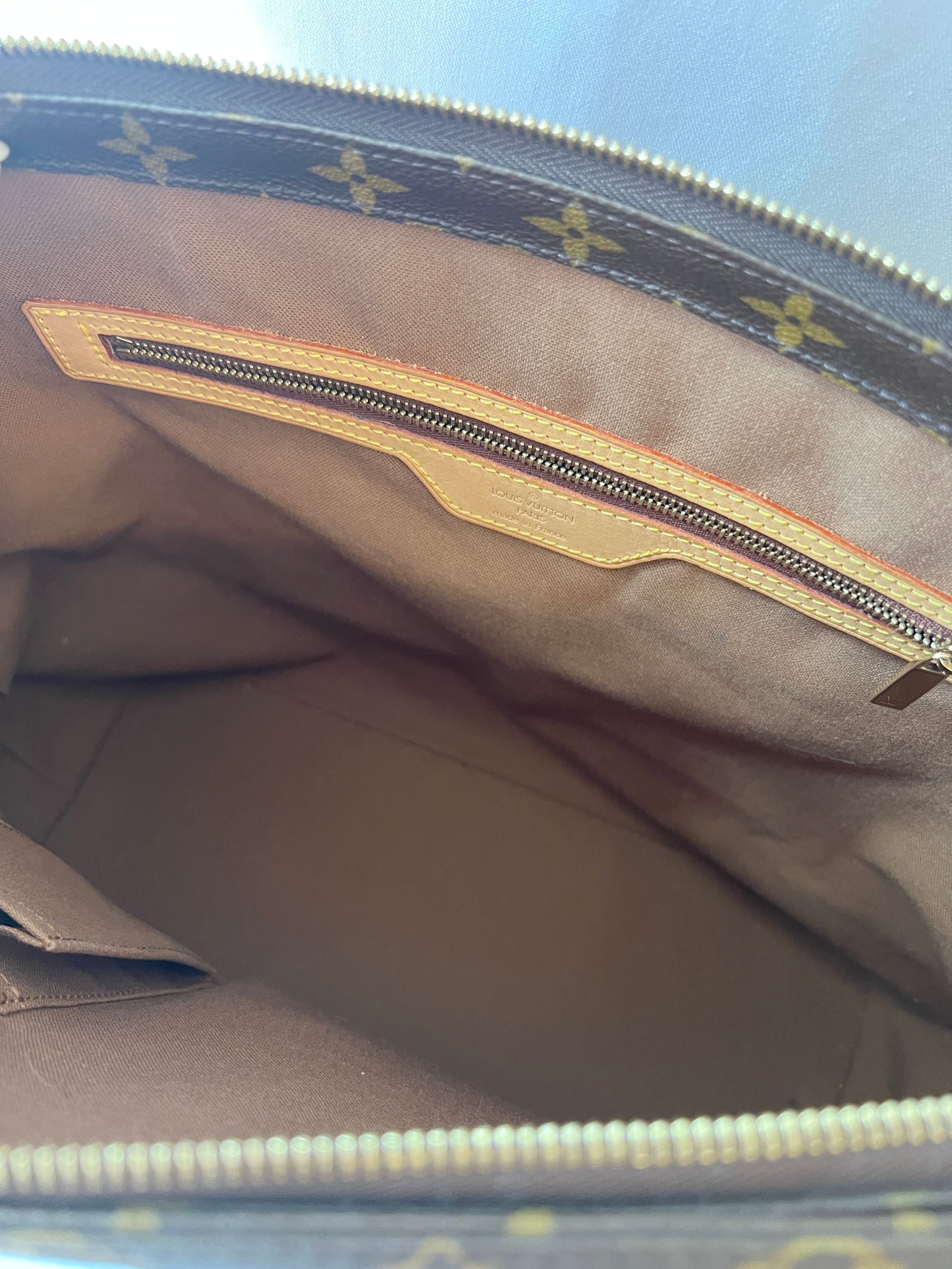 LV Cabas Mezzo啡色老花大容量手提肩背則肩包