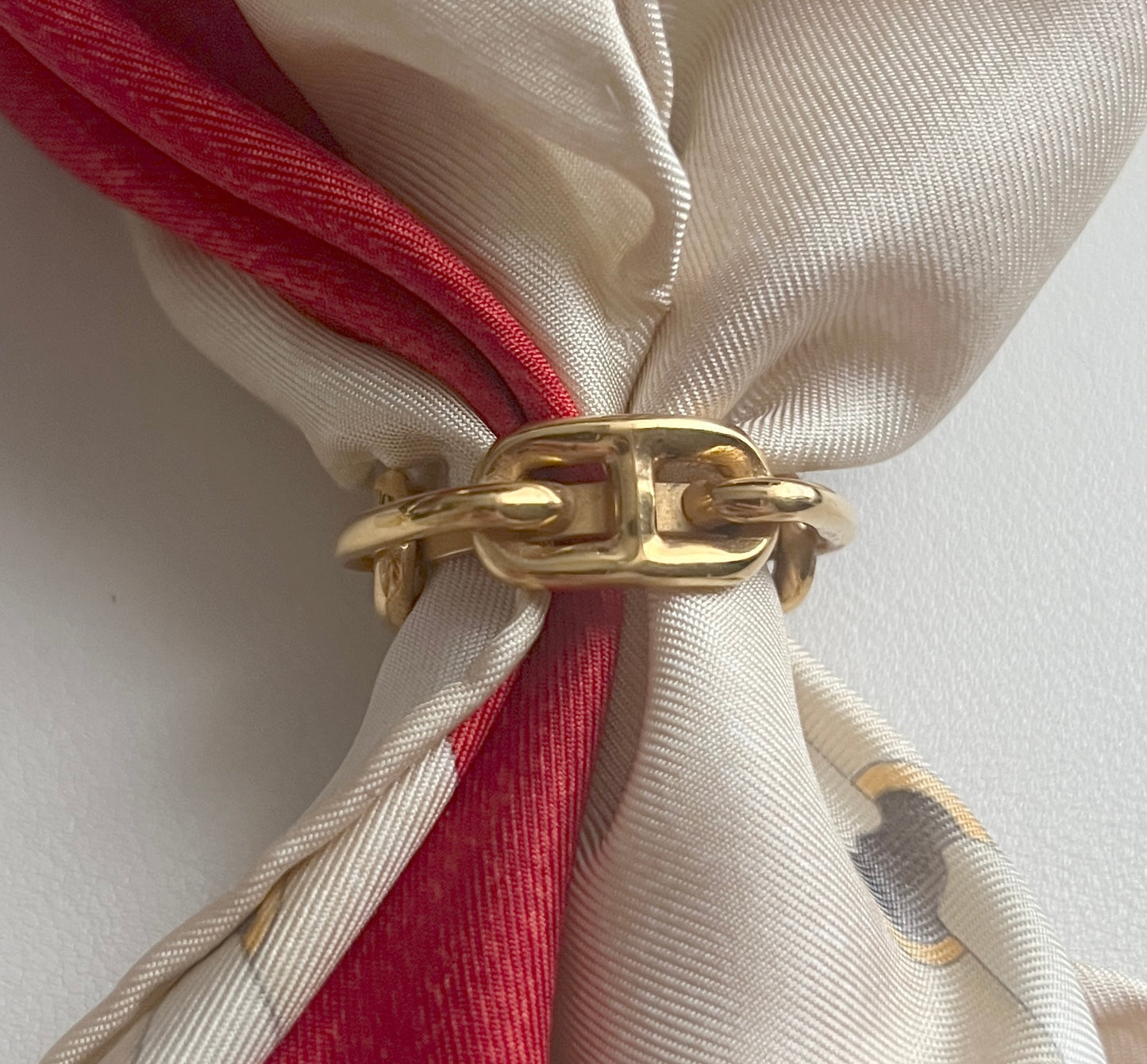 Hermes scarf ring 90 金色經典豬鼻絲巾扣環