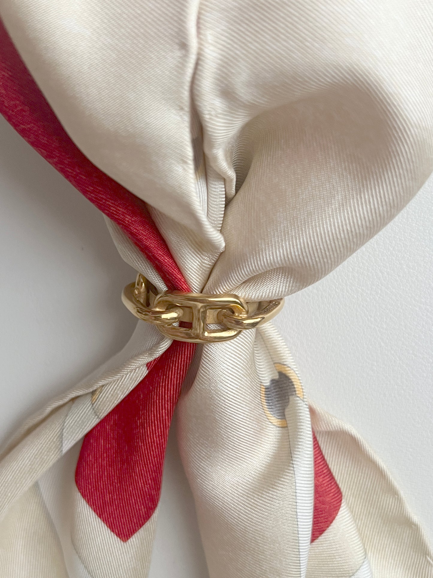 Hermes scarf ring 90 金色經典豬鼻絲巾扣環