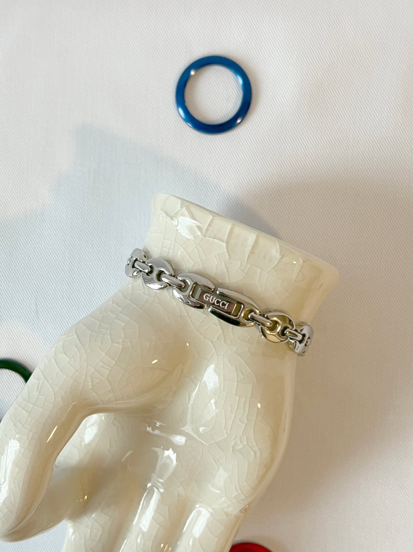 Gucci Change Bezel銀色中古手錶 6色外圈正常運作手鏈可按長度拆