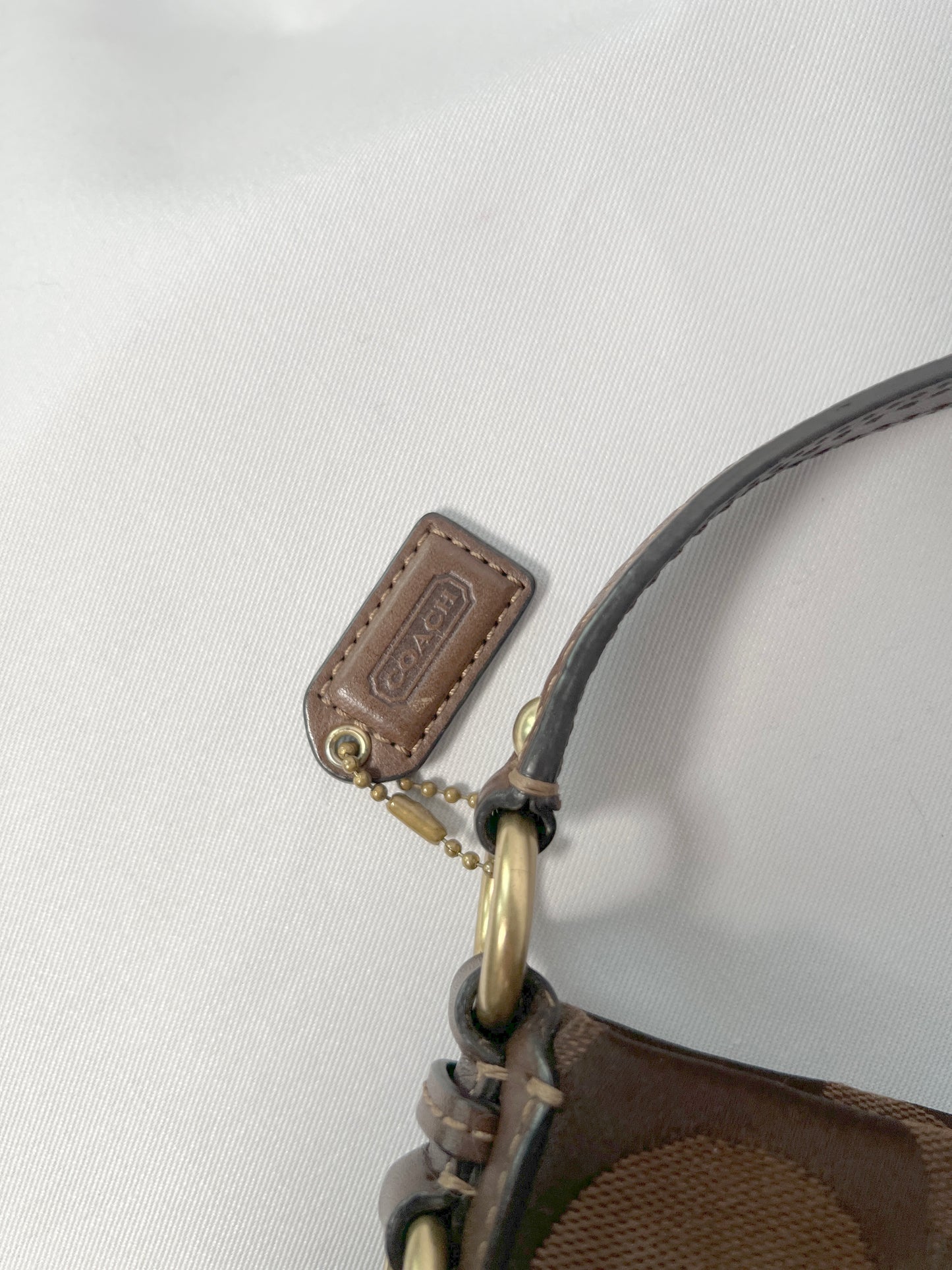Coach啡色中古手提袋肩背側肩袋腋下包 日本中古二手vintage