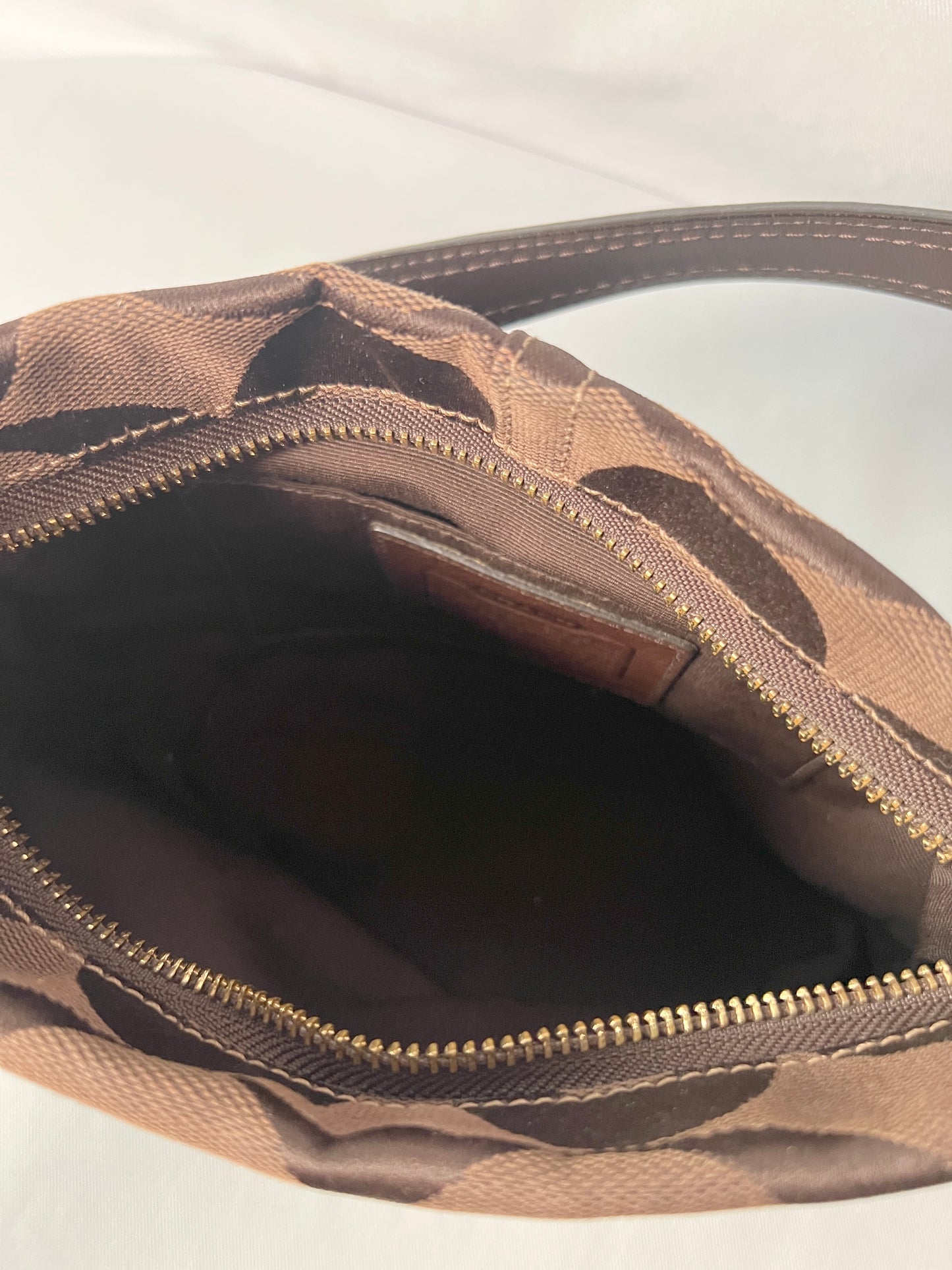 Coach啡色中古手提袋肩背側肩袋腋下包 日本中古二手vintage