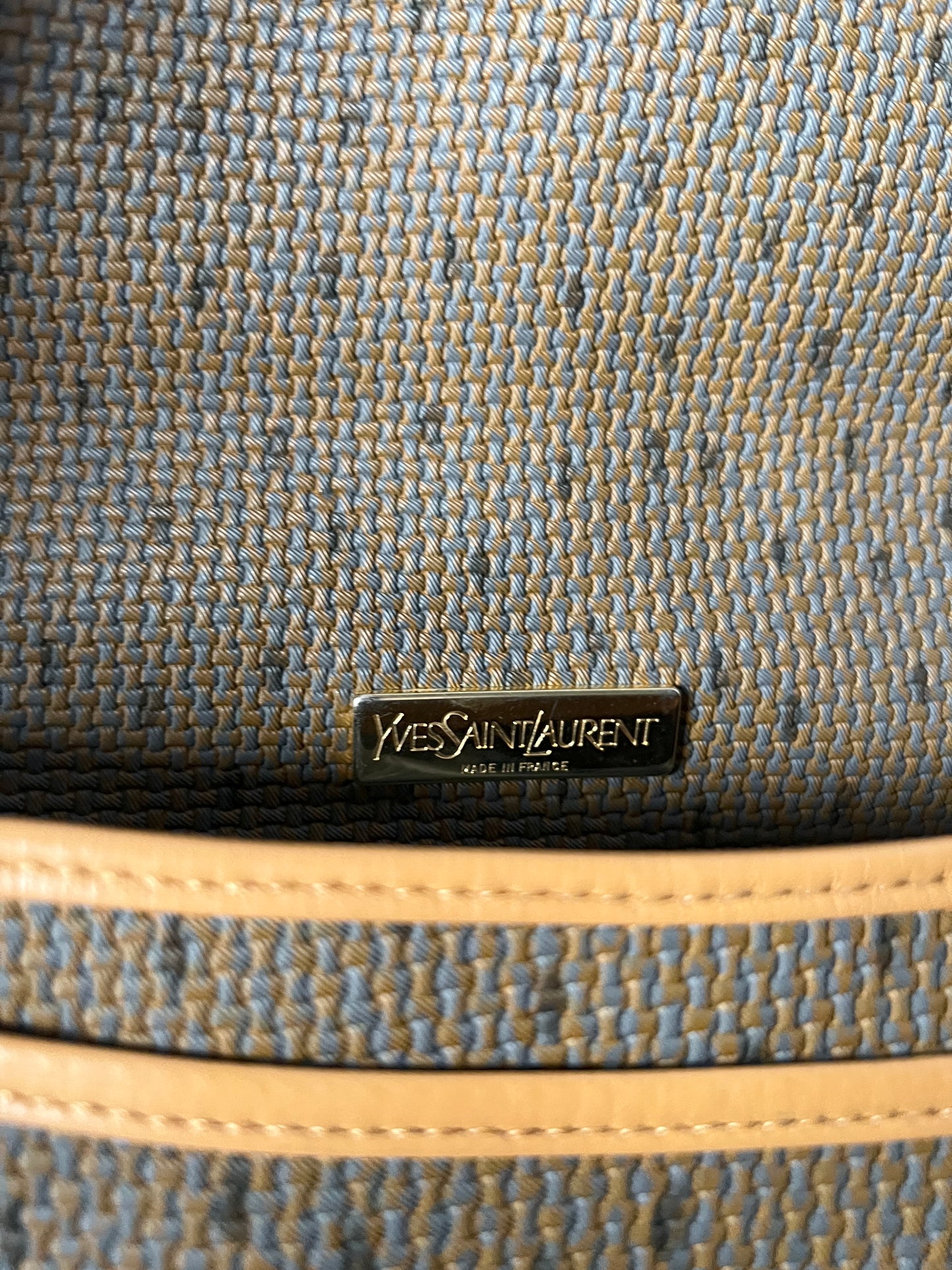 YSL啡色皮革斜揹包肩背袋 可調節肩帶 多個口袋 日本中古Vintage