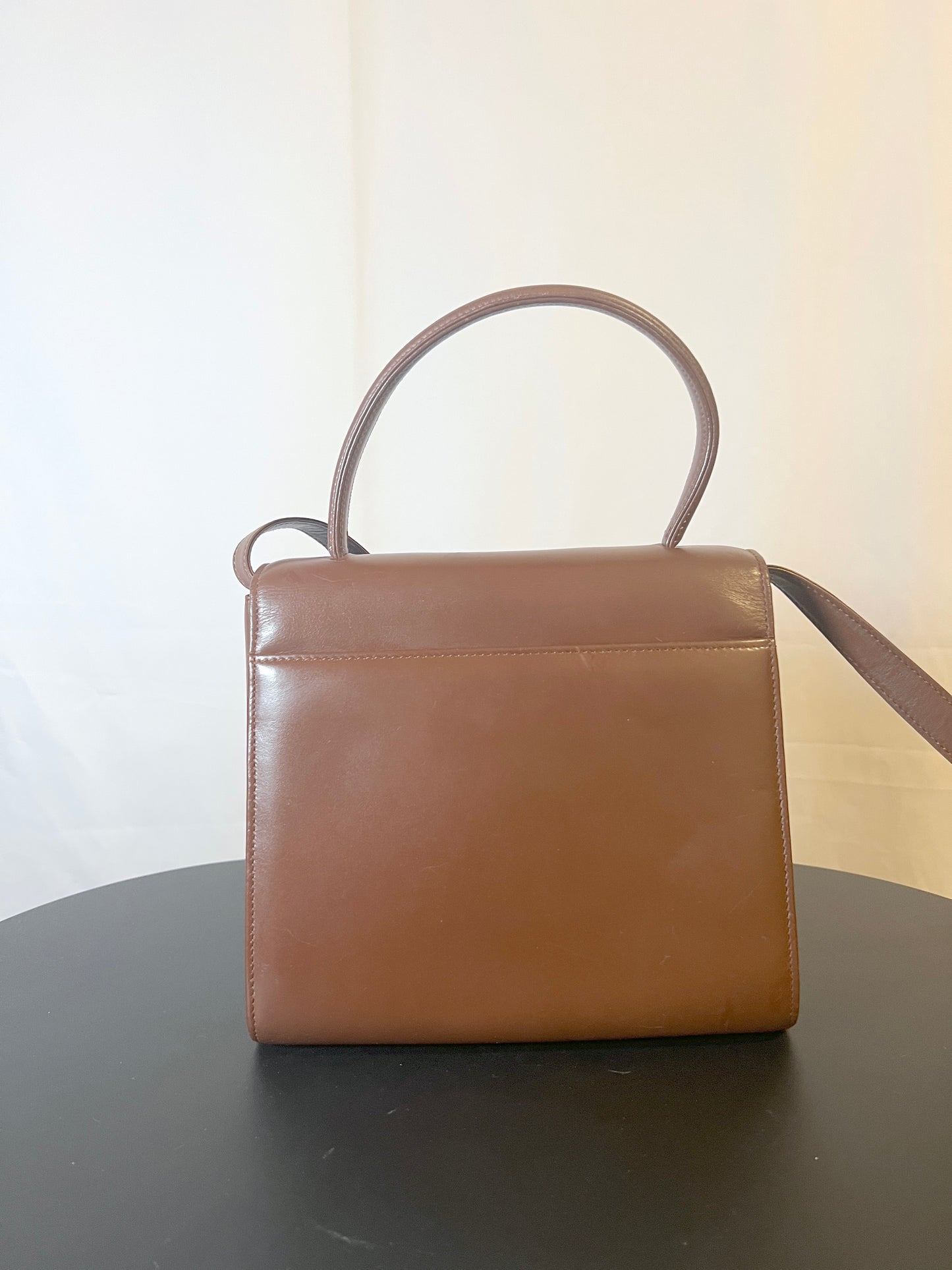 Givenchy啡色皮革中古手提肩背側背袋斜背袋 日本vintage