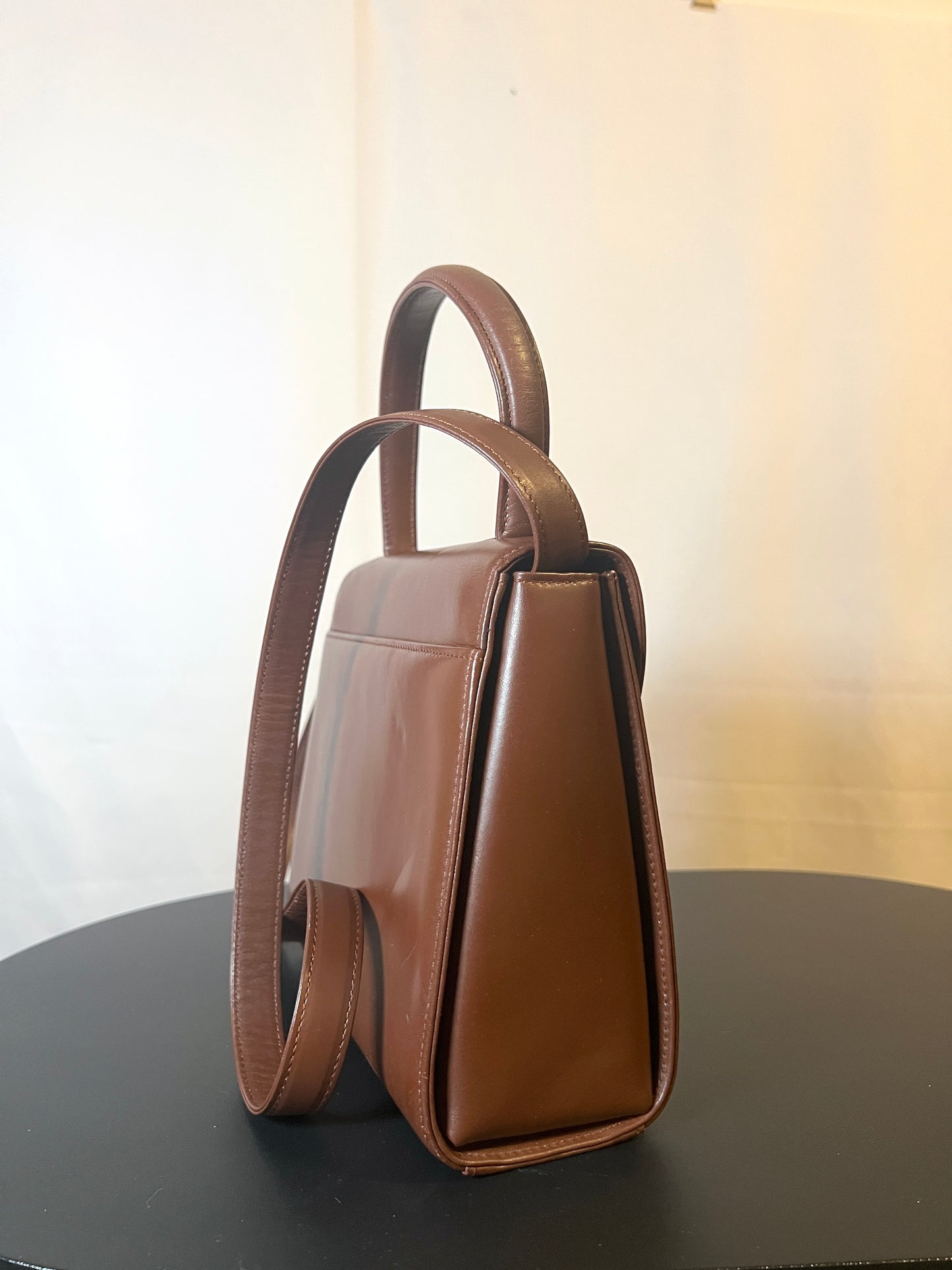 Givenchy啡色皮革中古手提肩背側背袋斜背袋 日本vintage
