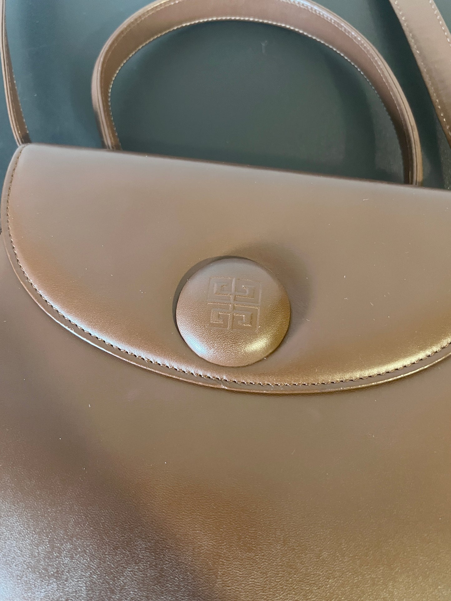 Givenchy啡色皮革中古手提肩背側背袋斜背袋 日本vintage