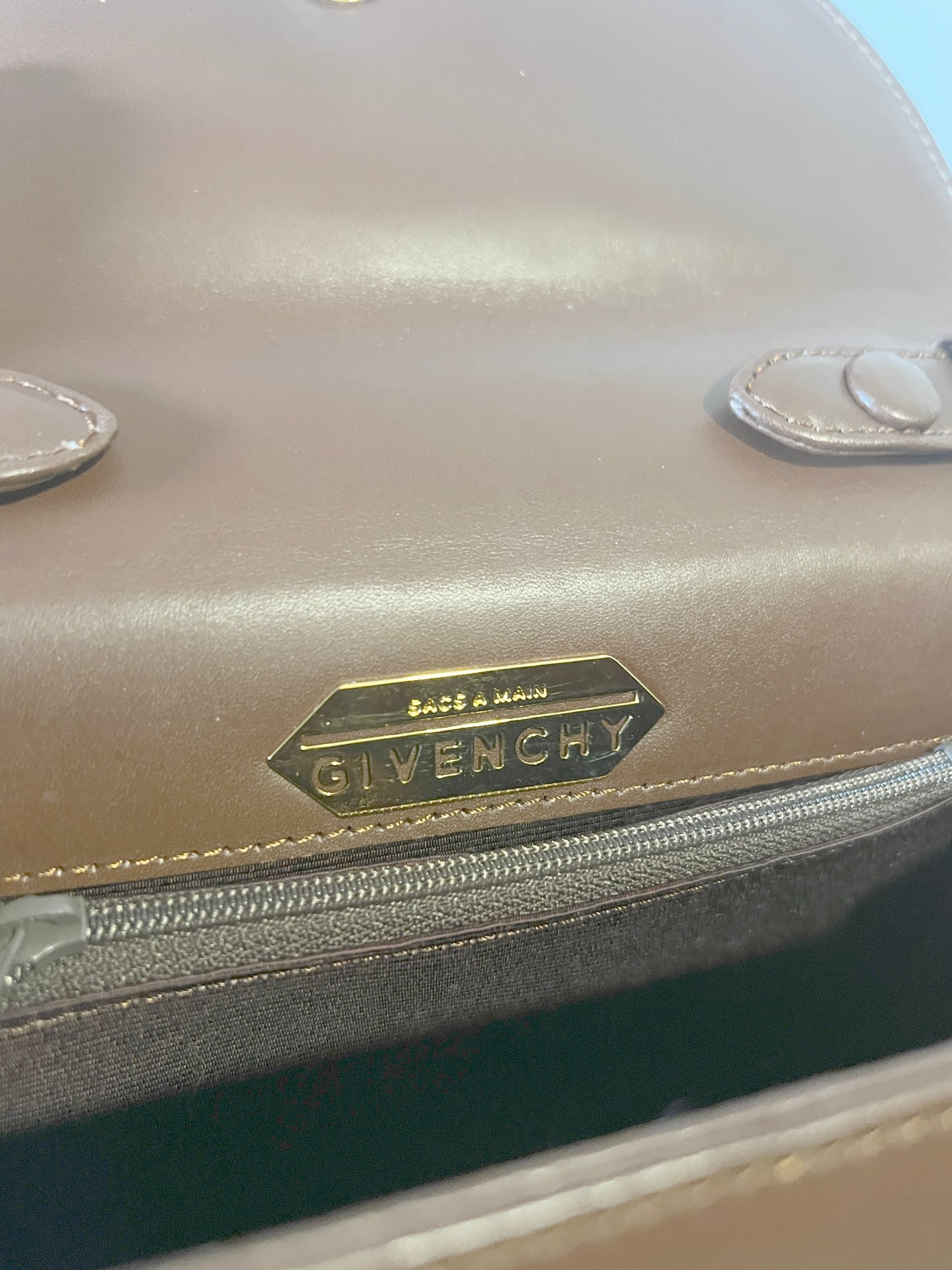 Givenchy啡色皮革中古手提肩背側背袋斜背袋 日本vintage