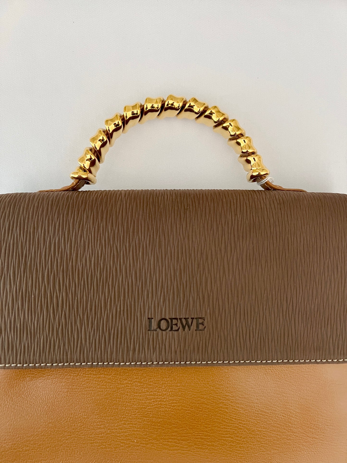 Loewe蛇骨手柄手袋肩背側背斜孭包送肩帶 原裝塵袋 稀有中古美品