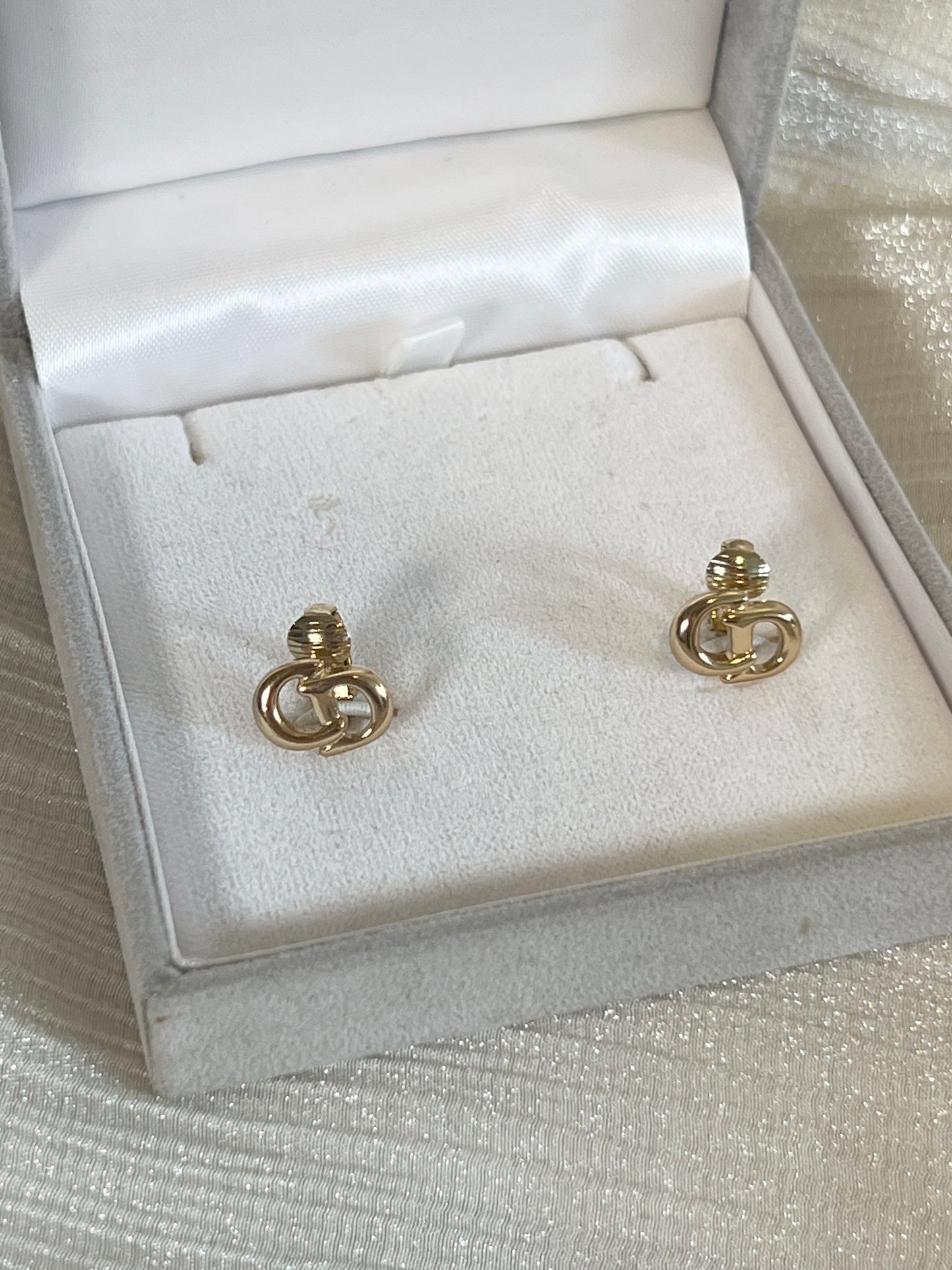 Dior CD極美品氣質典雅耳夾耳扣耳環