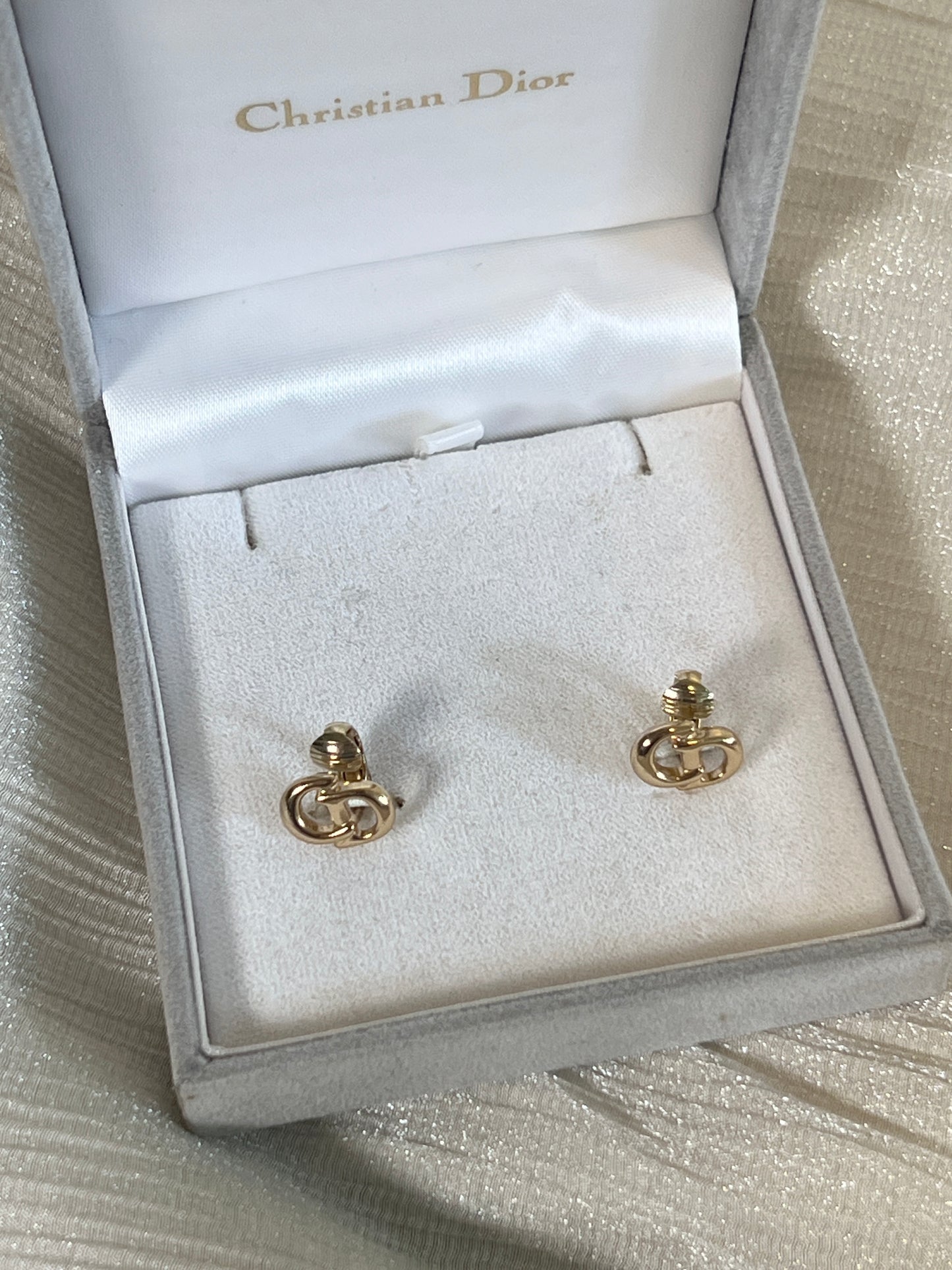 Dior CD極美品氣質典雅耳夾耳扣耳環