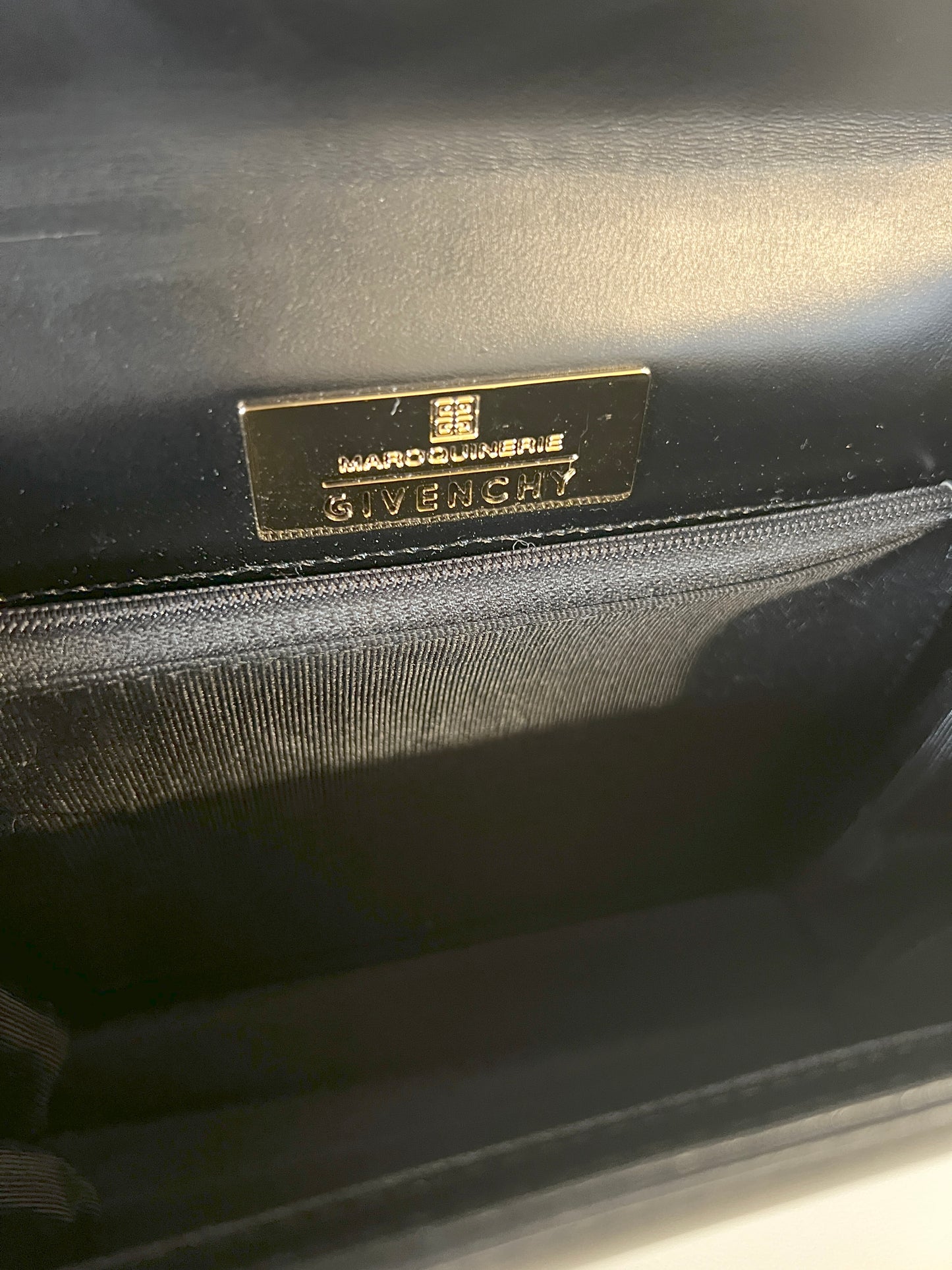 Givenchy黑色皮革手提色手挽袋 中古孤品