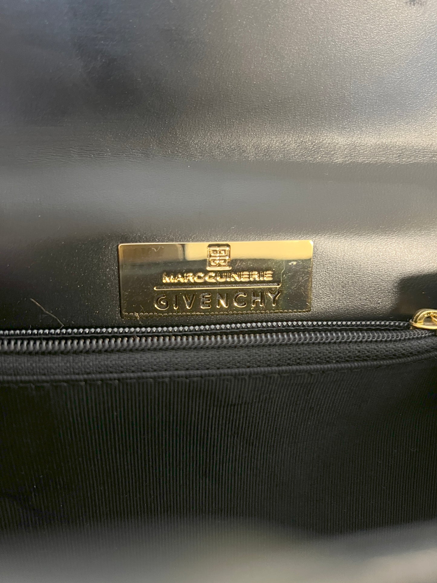 Givenchy黑色皮革手提色手挽袋 中古孤品