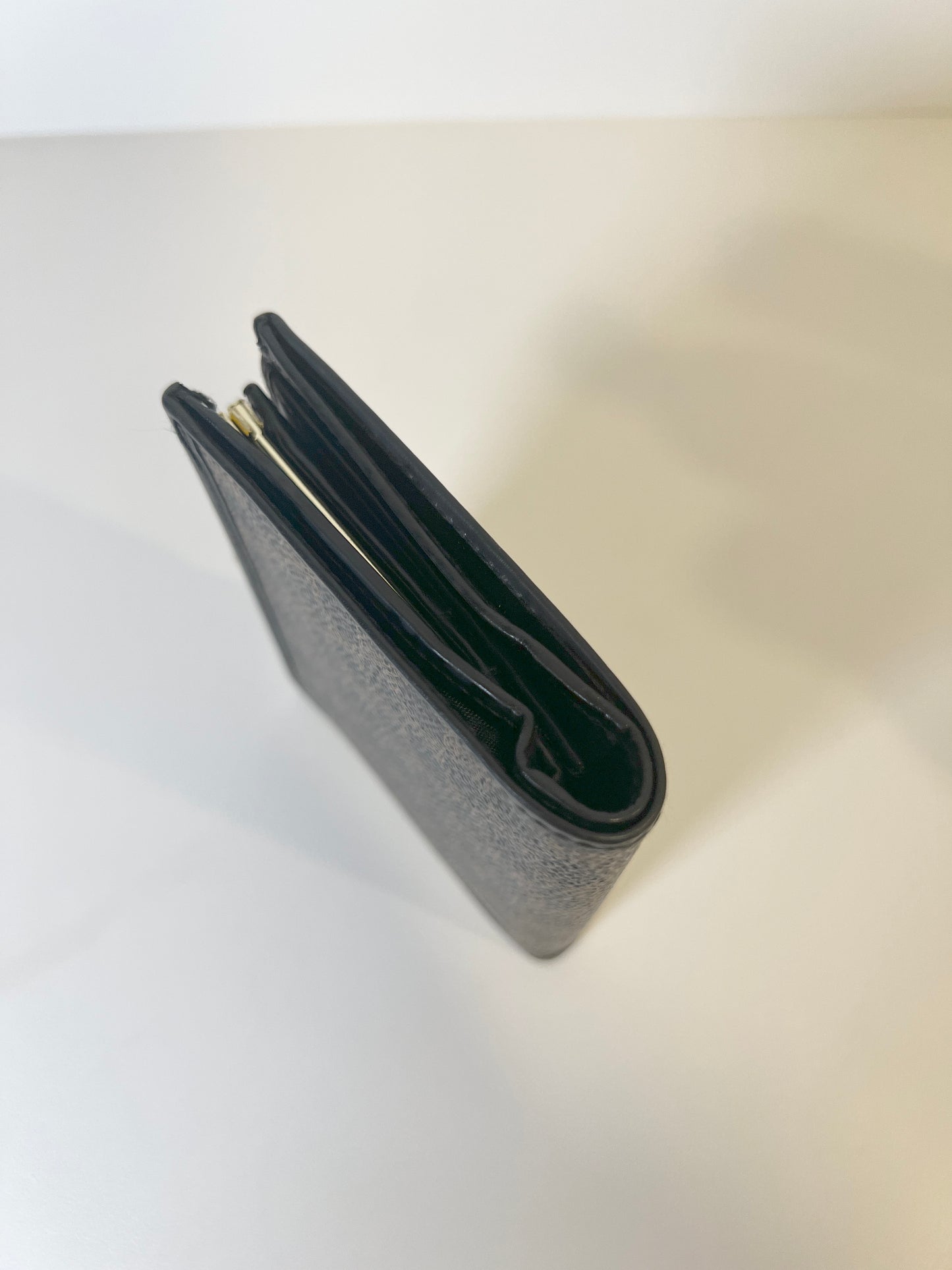 Celine黑色凱旋門短夾皮革銀包錢包 日本中古Vintage