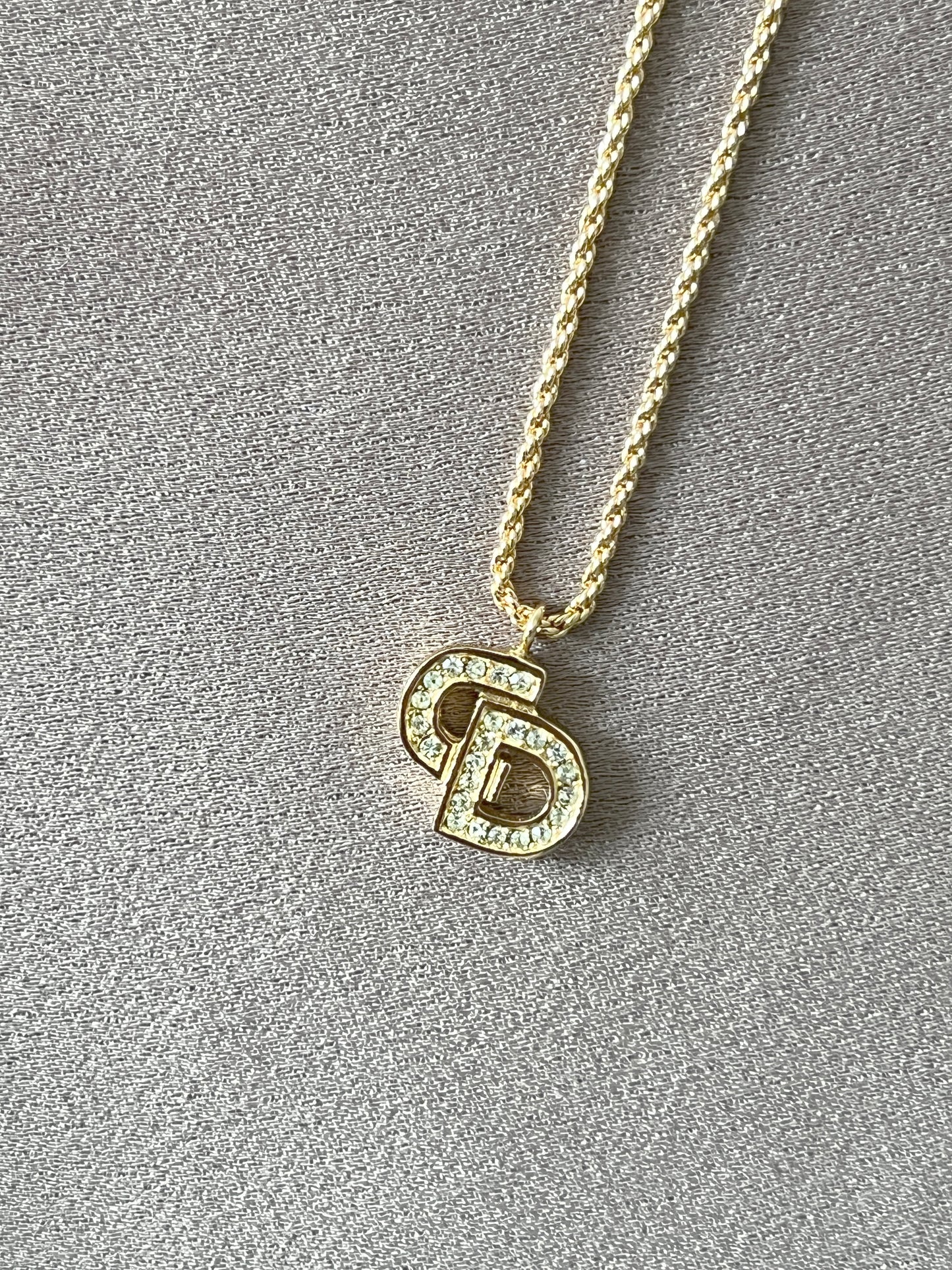 Dior鍍金經典CD水晶耳夾耳環頸鏈項鏈 極美品 日本中古vintage