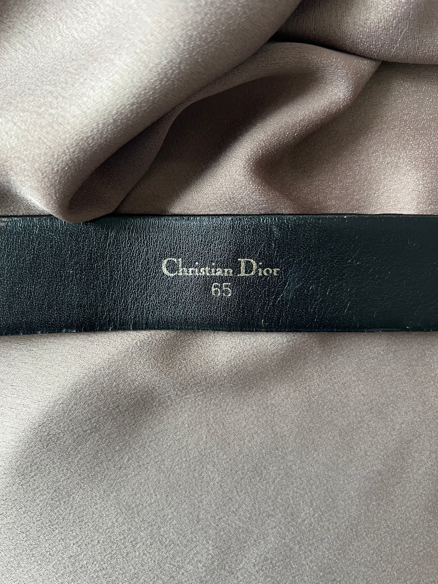 Dior Oblique Jacquard belt CD中古藍色提花皮帶腰帶 美品