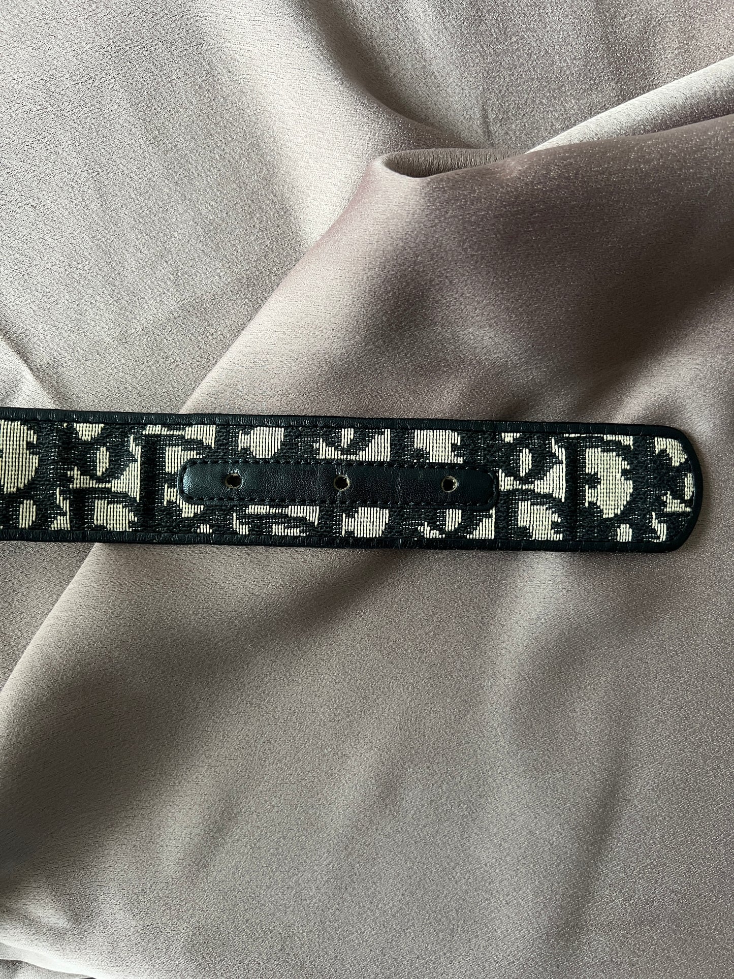 Dior Oblique Jacquard belt CD中古藍色提花皮帶腰帶 美品