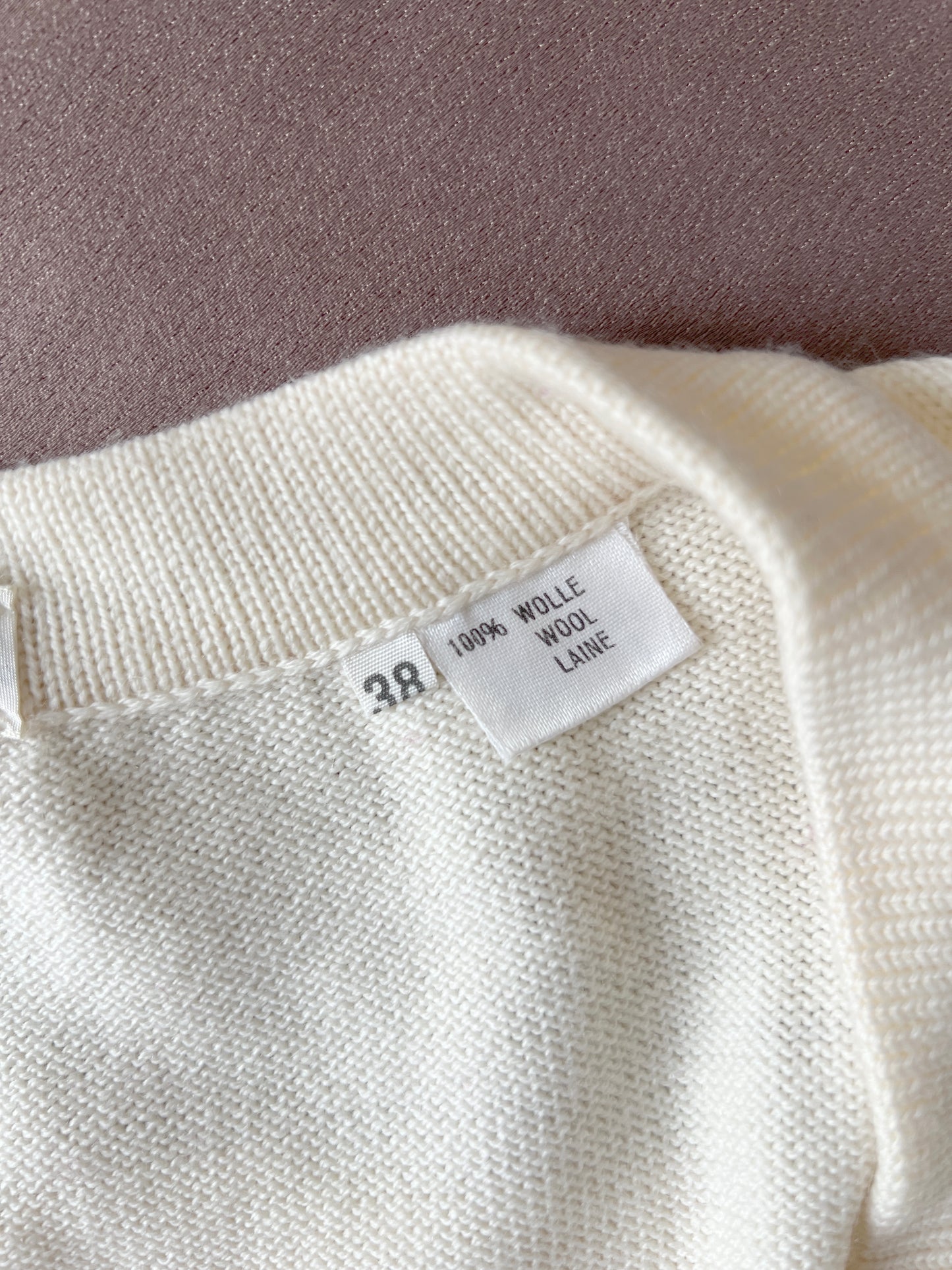 CELINE Knit Vest 極美品稀有奶白色鈕扣凱旋門掛飾口袋背心外套