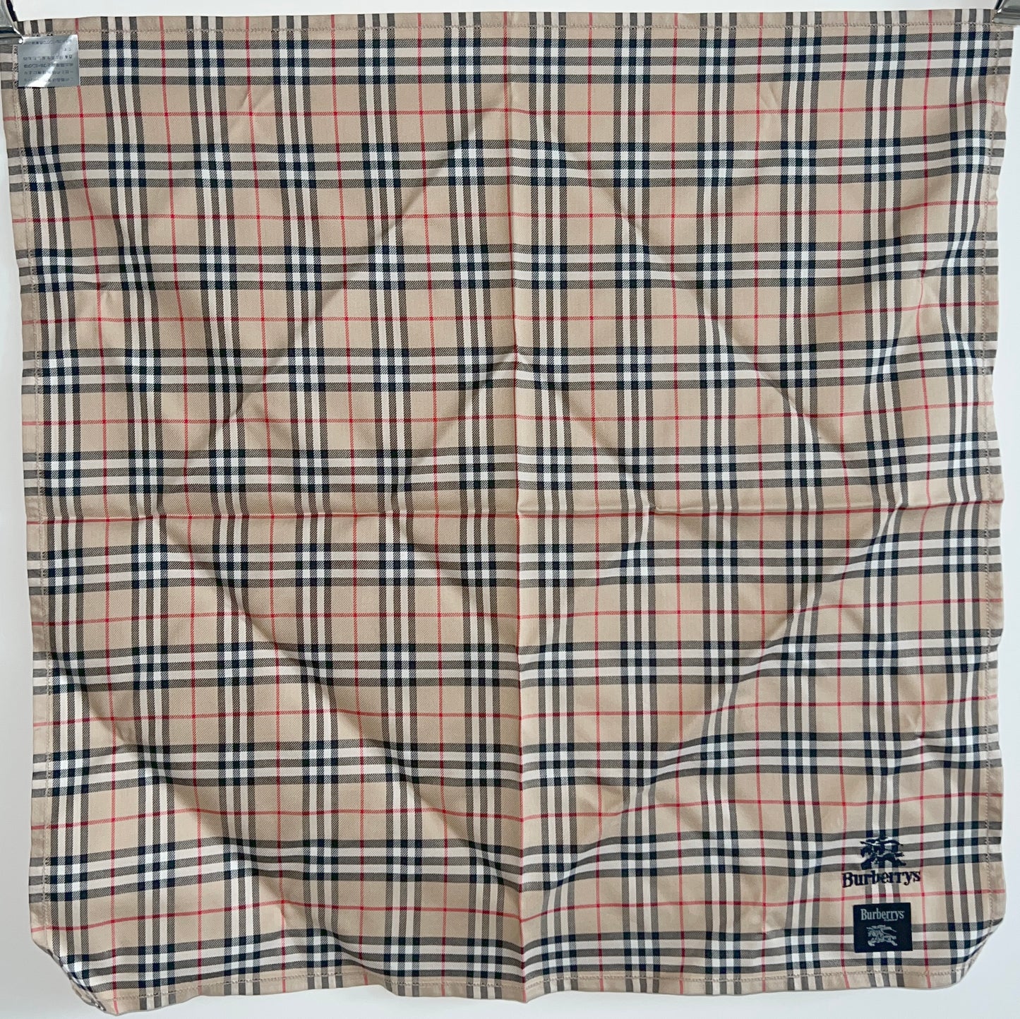 Burberry經典方形格紋絲巾 極美品 未使用品