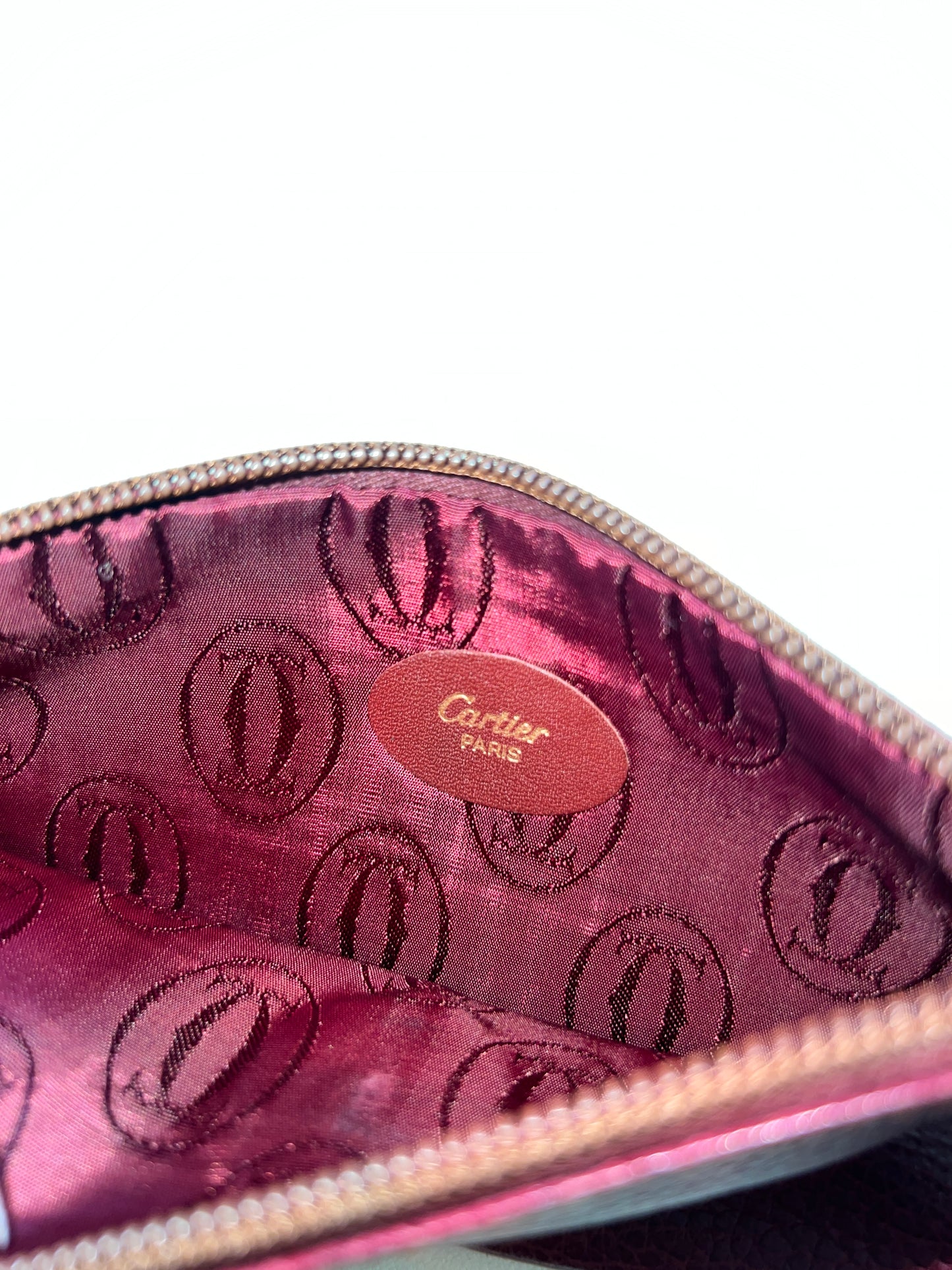 Cartier Must Line Clutch Bag Pouch經典深紅手拿包手提袋 中古