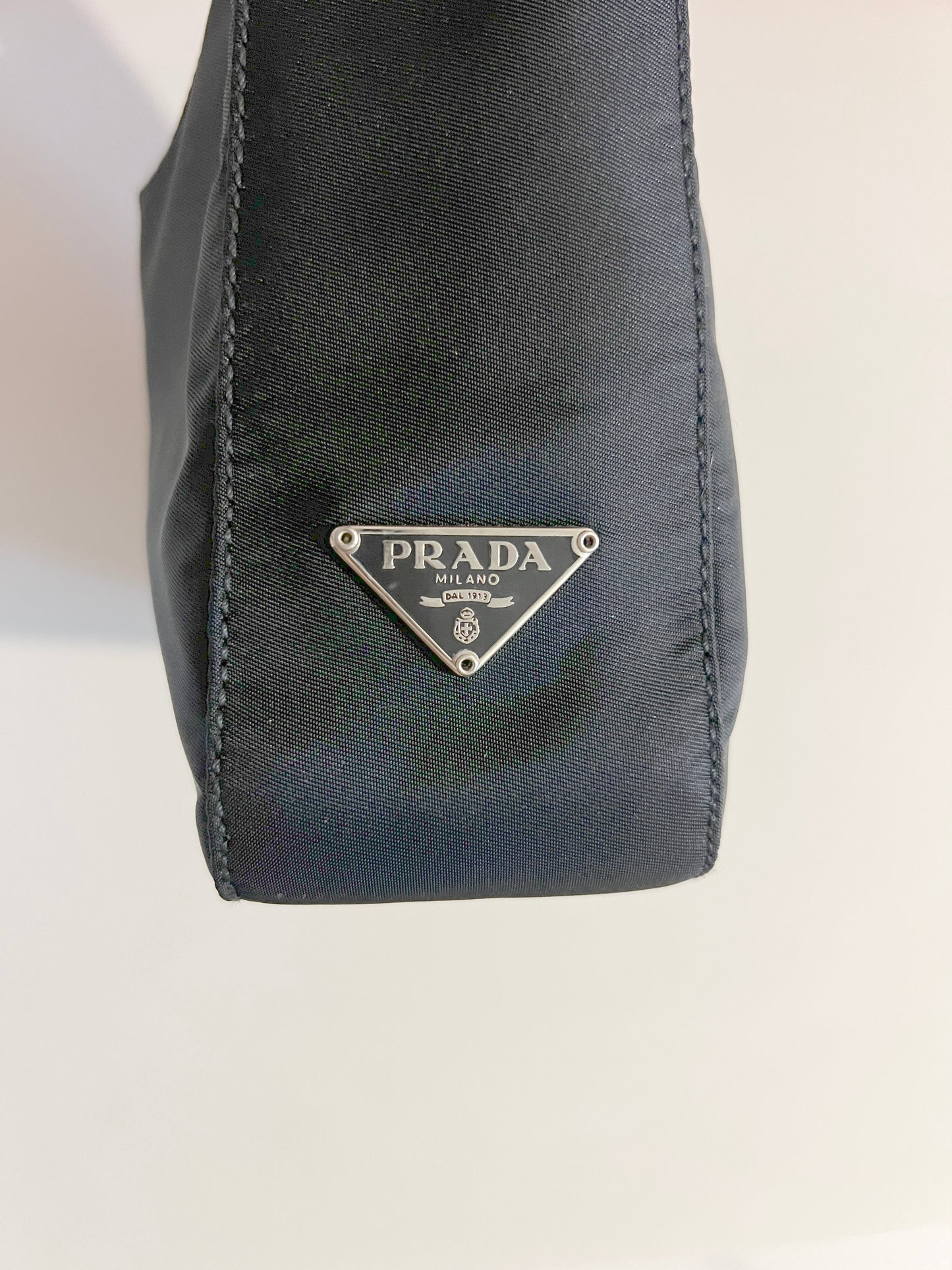 Prada Nylon Shoulder Bag稀有獨特袋口手提腋下包 保證卡 中古