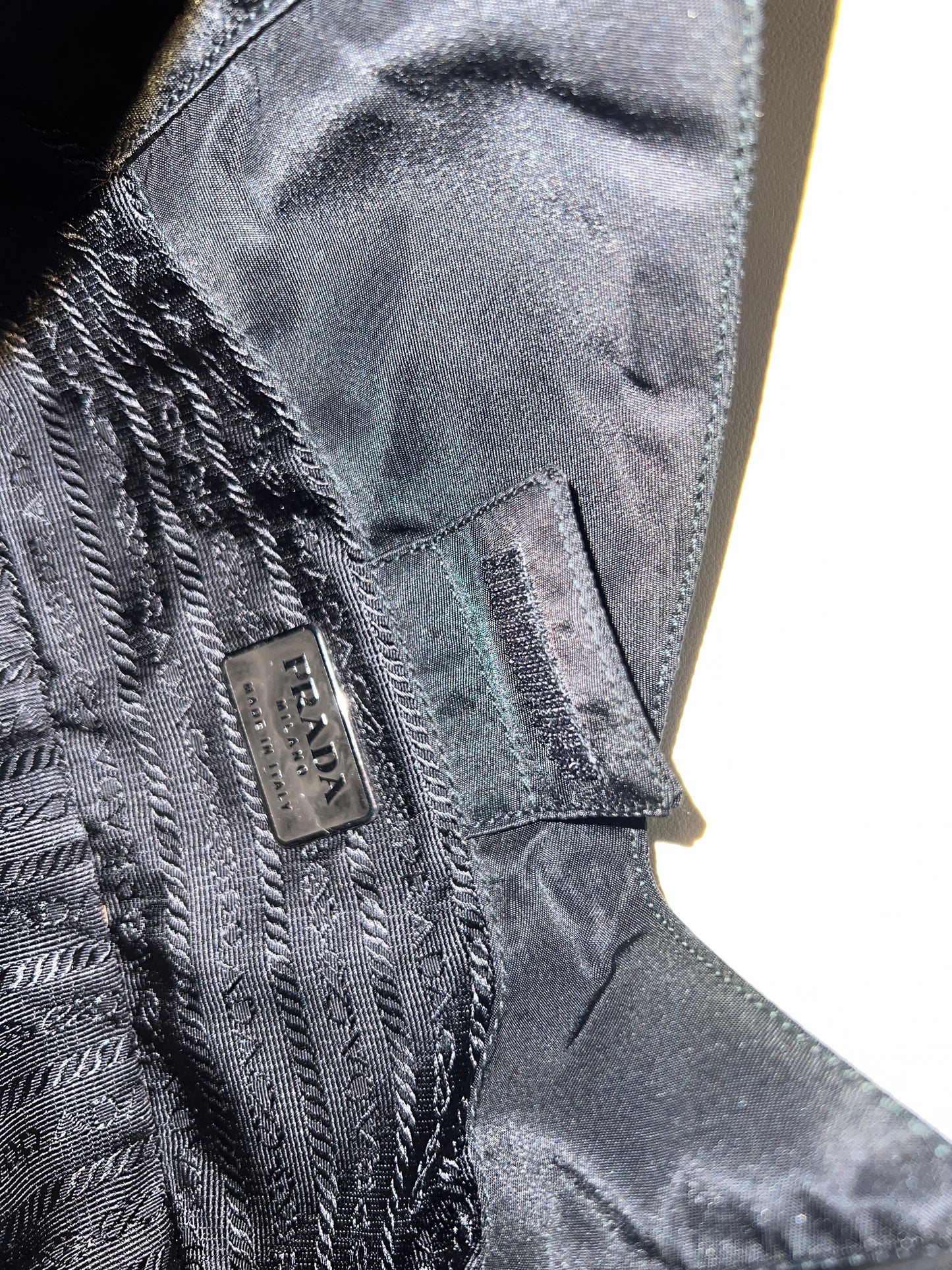 Prada Nylon Shoulder Bag稀有獨特袋口手提腋下包 保證卡 中古