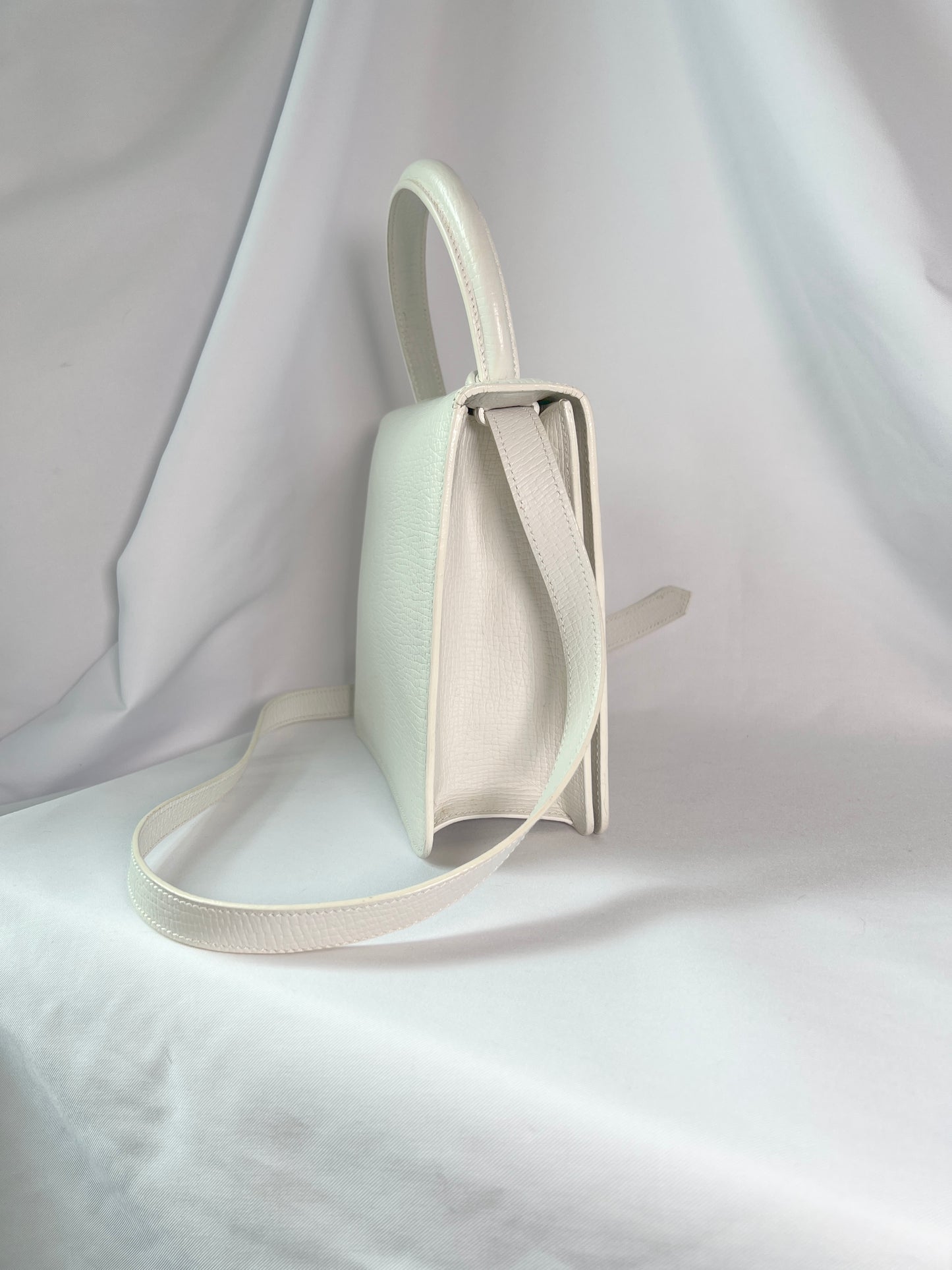 Loewe Vintage Barcelona中古白色葉子原裝肩帶手提肩背斜孭包