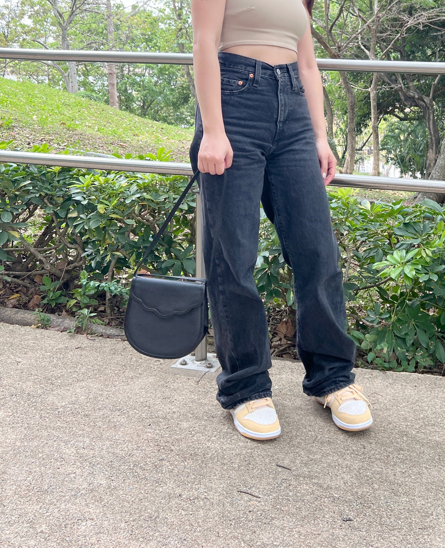 YSL SAINT LAURENT 稀有牛皮壓紋花邊翻蓋中古古董包 日本vintage