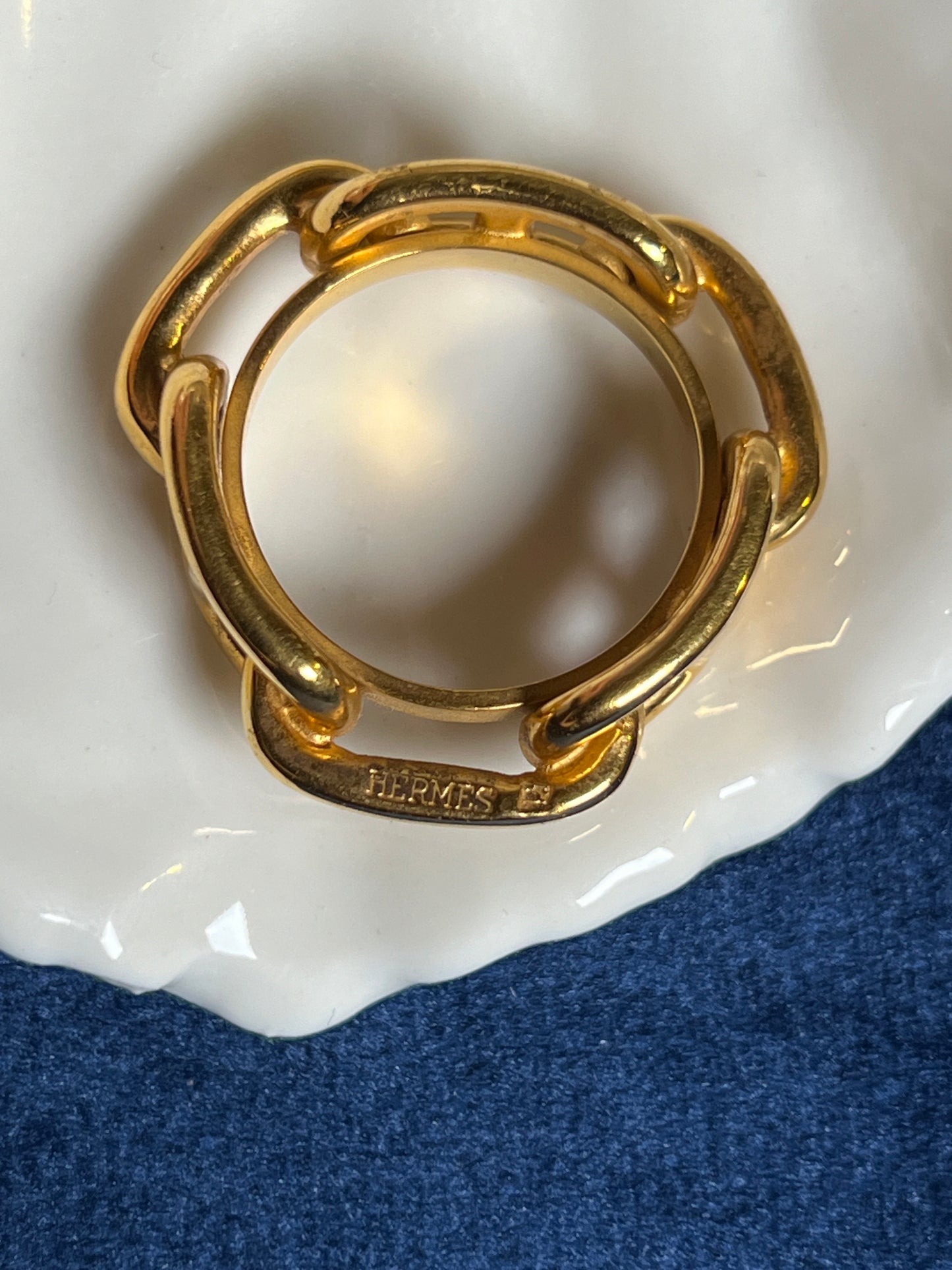 Hermes scarf 90 ring 金色經典豬鼻絲巾扣環