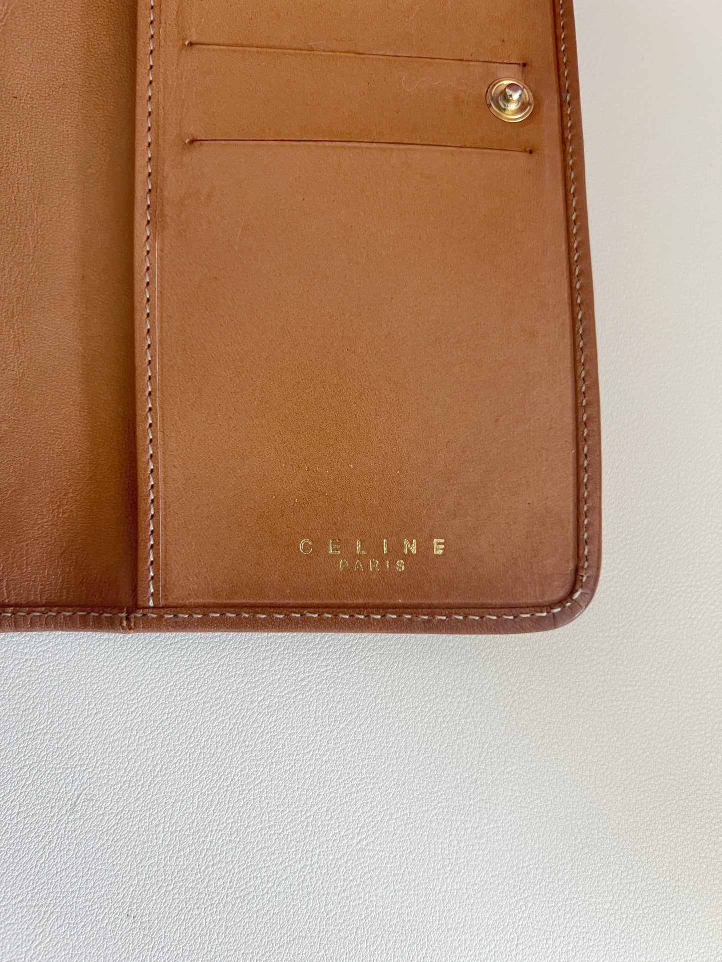 Celine Macadam wallet 賽琳凱旋門中古長錢包長夾 送肩帶