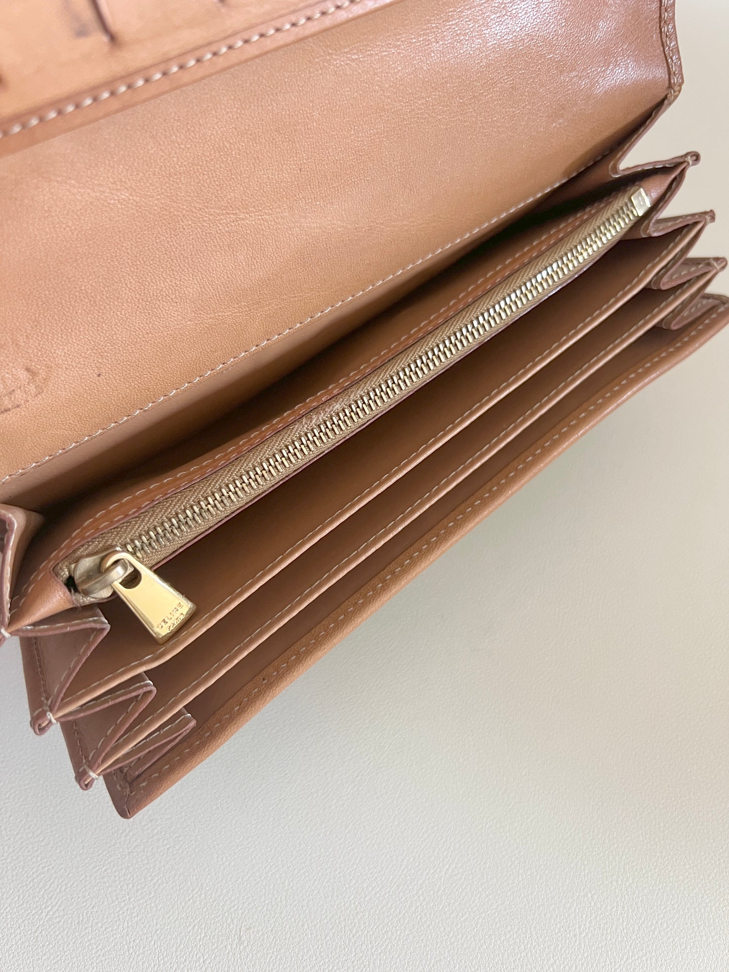 Celine Macadam wallet 賽琳凱旋門中古長錢包長夾 送肩帶