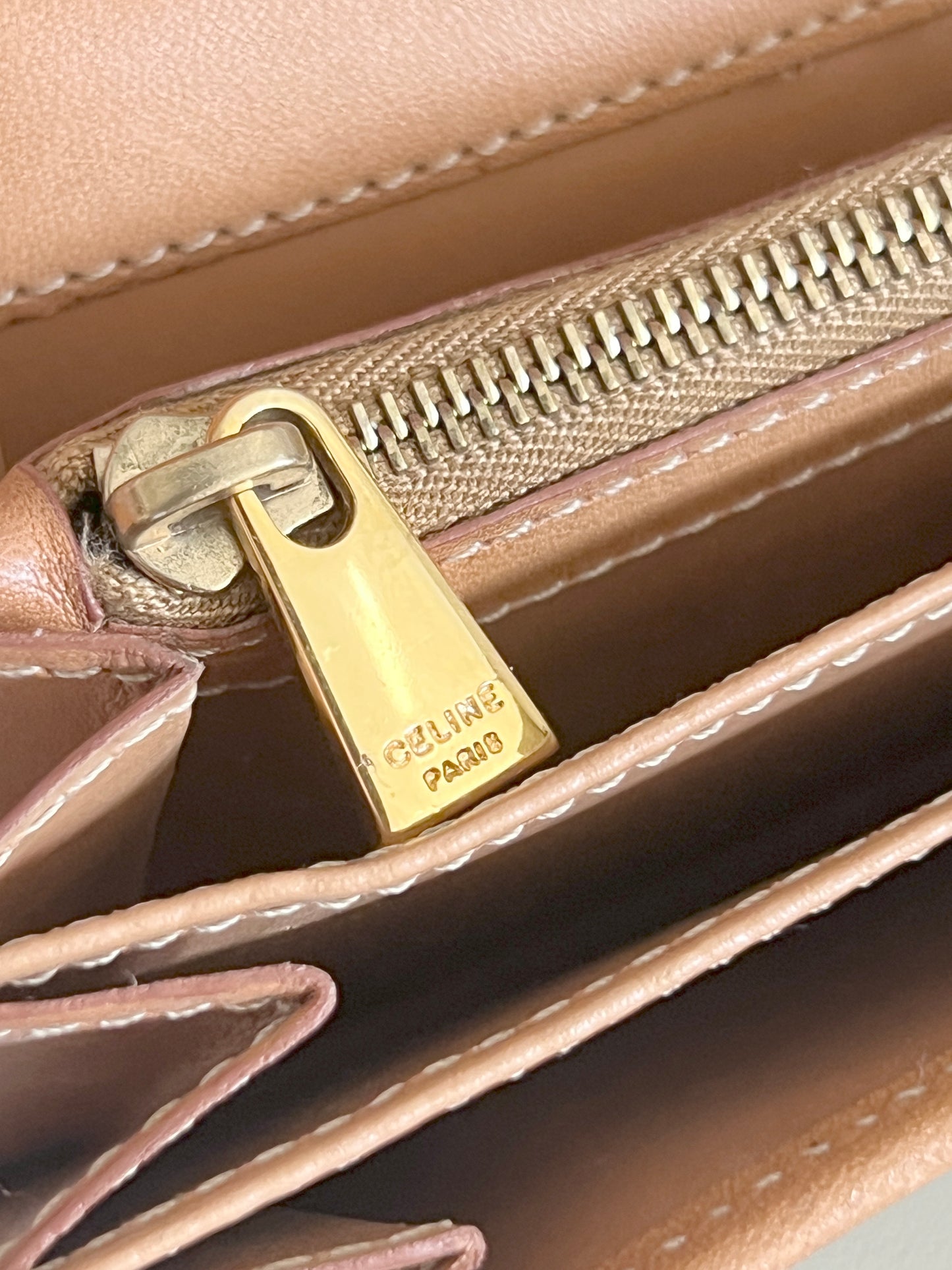 Celine Macadam wallet 賽琳凱旋門中古長錢包長夾 送肩帶