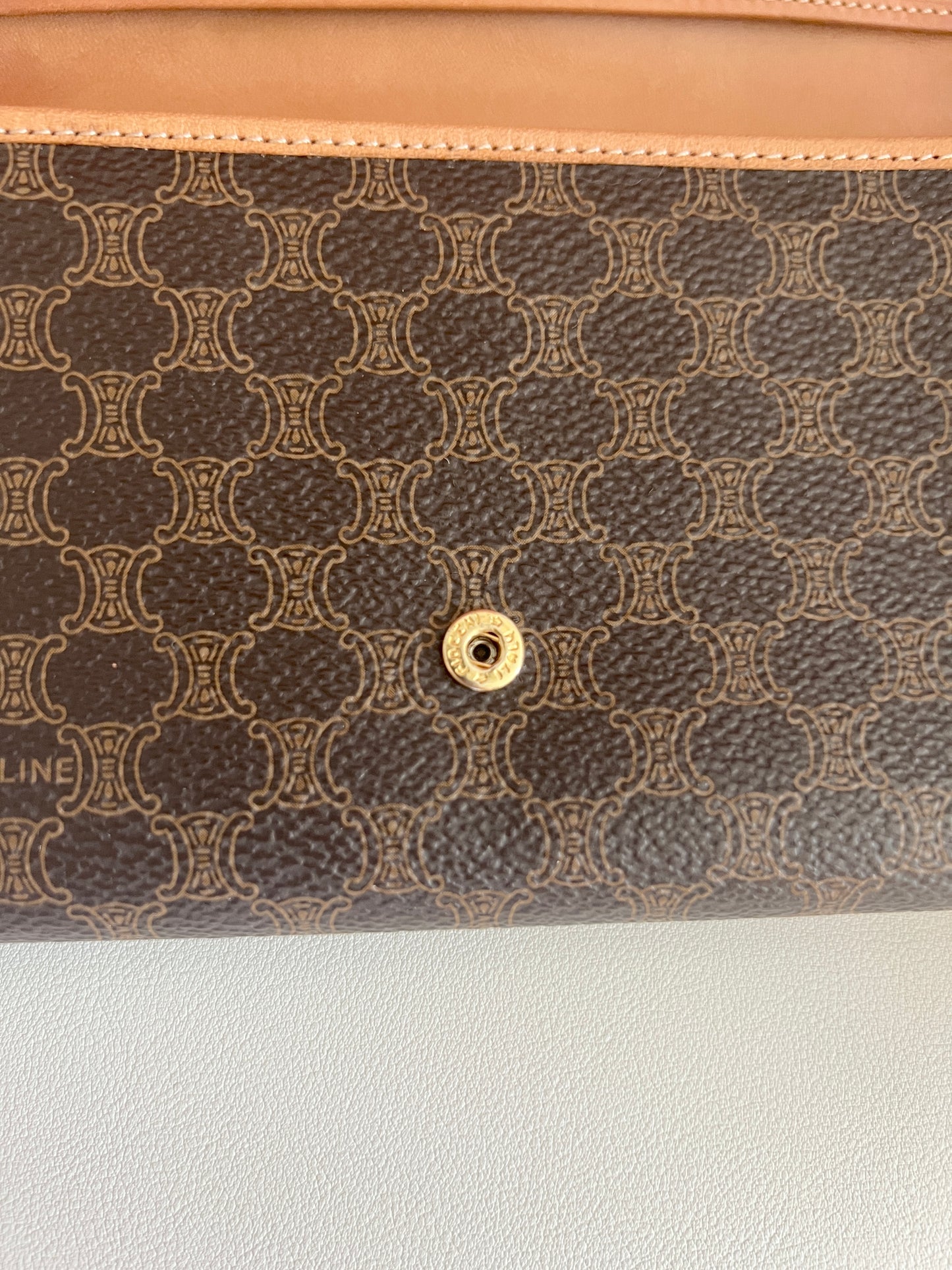 Celine Macadam wallet 賽琳凱旋門中古長錢包長夾 送肩帶