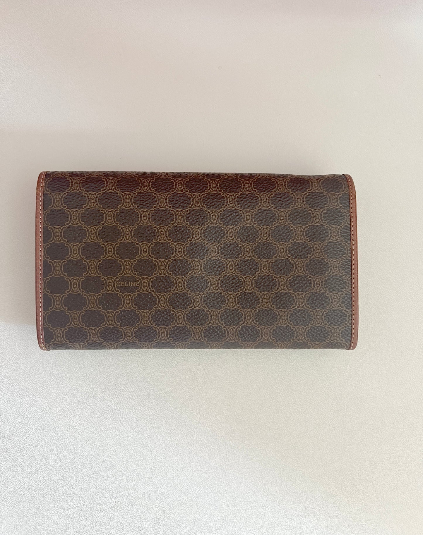 Celine Macadam wallet 賽琳凱旋門中古長錢包長夾 送肩帶
