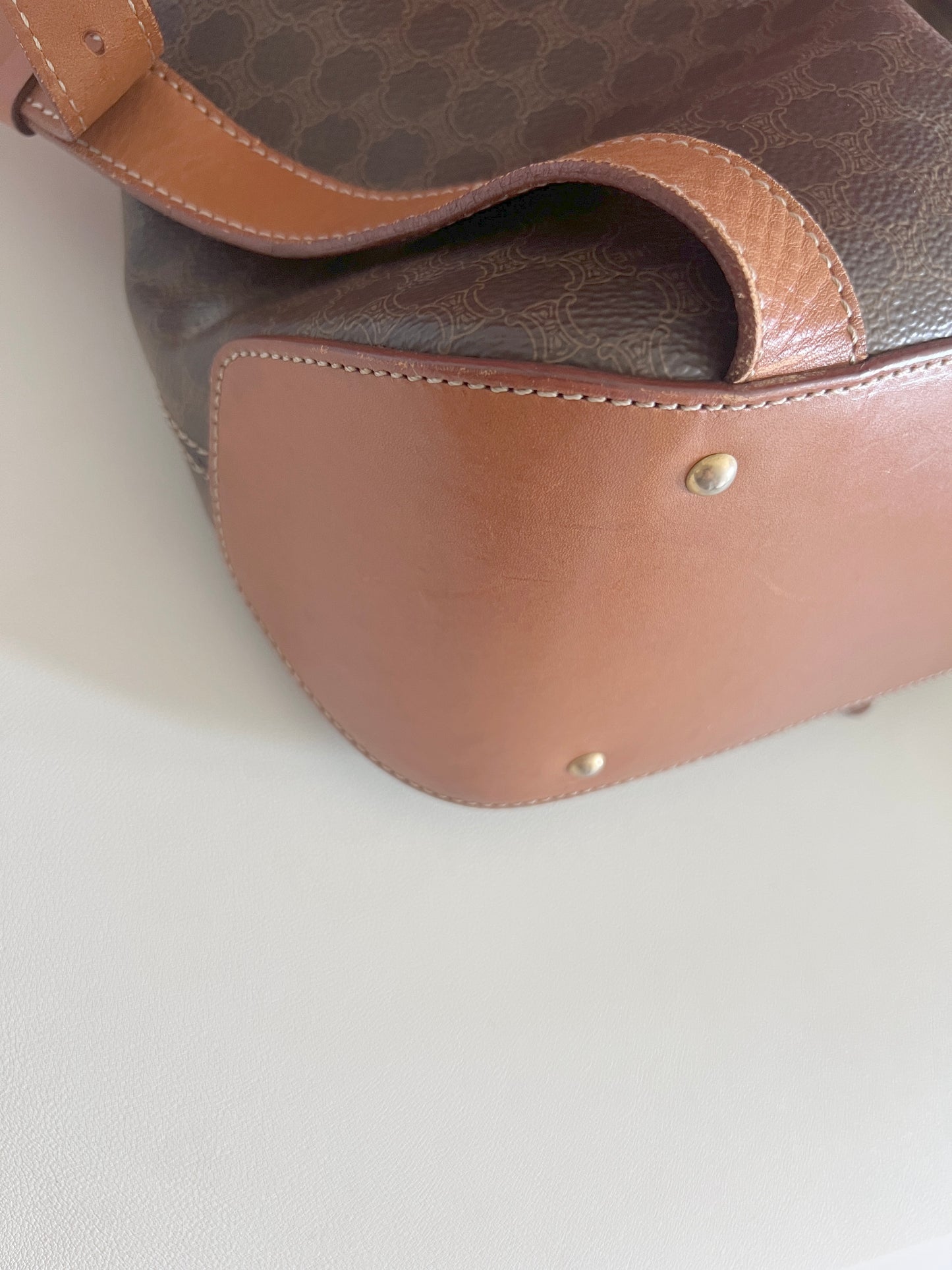 Celine Macadam backpack 賽琳凱旋門中古啡色背包